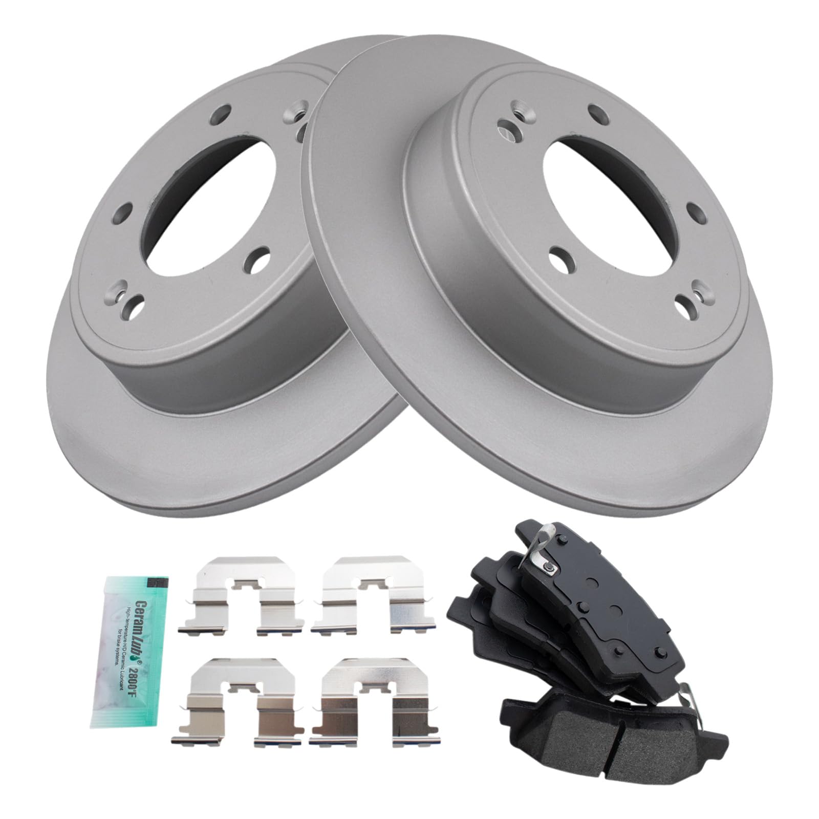 Foto 3 pulgar | Kit De Pastillas De Freno Y Rotor Trq Trasero Para Hyundai 14-18 Kia 12-16 - Venta Internacional.