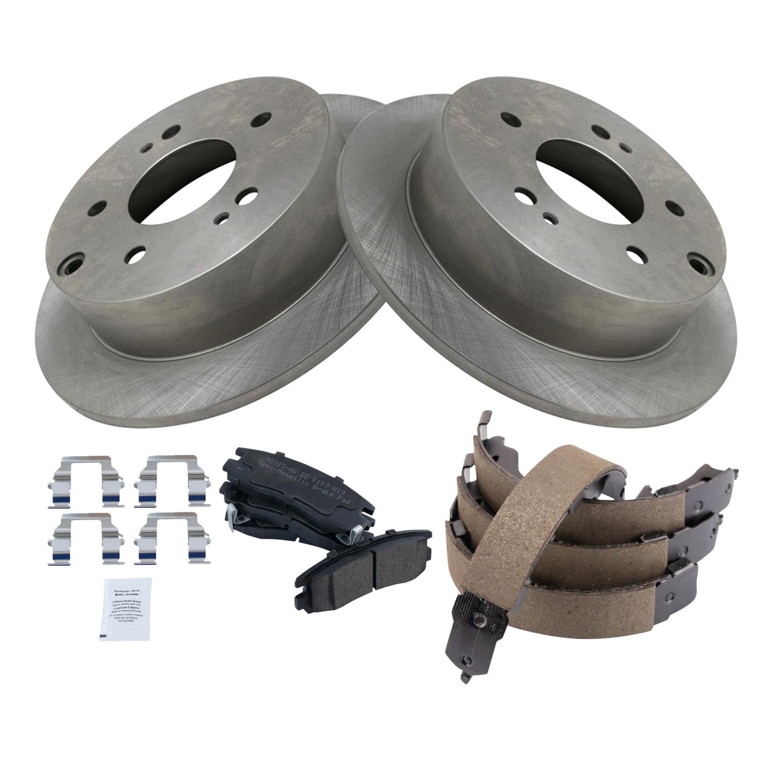 Foto 3 pulgar | Kit De Pastillas De Freno Y Rotor Trasero Trq Semimetálico Para Mitsubishi - Venta Internacional.