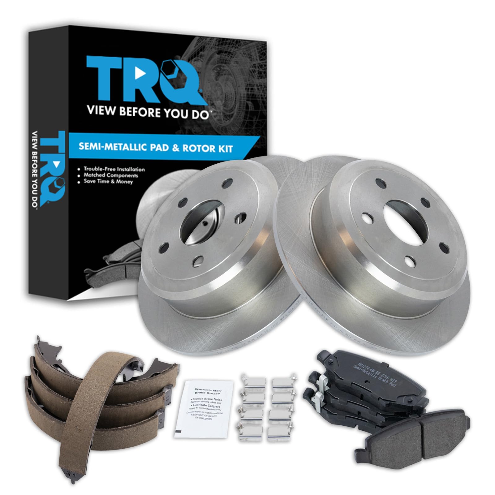 Foto 2 pulgar | Kit De Pastillas De Freno Y Rotor Trq Trasero Semimetálico Para Jeep 2007 - Venta Internacional.