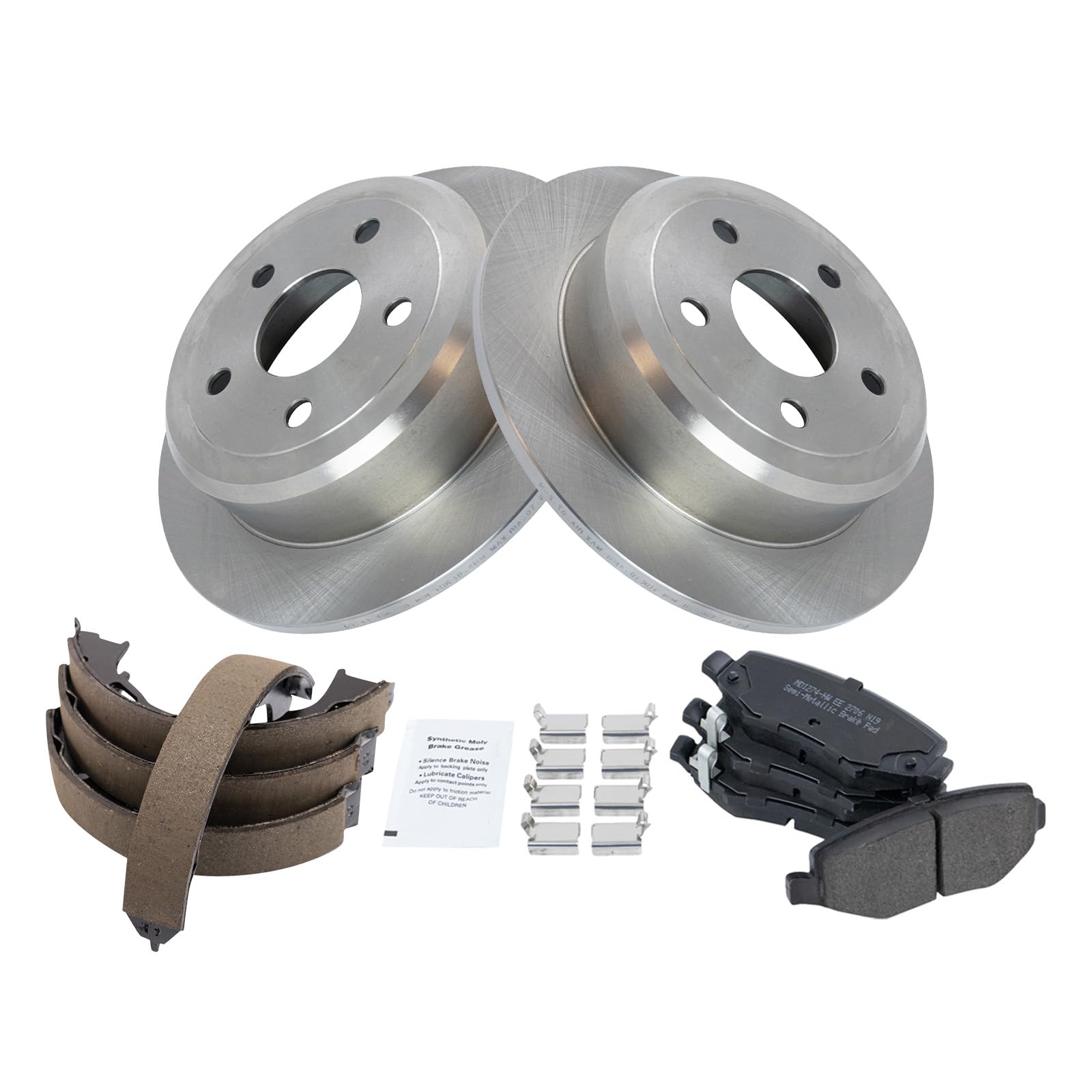 Foto 3 pulgar | Kit De Pastillas De Freno Y Rotor Trq Trasero Semimetálico Para Jeep 2007 - Venta Internacional.
