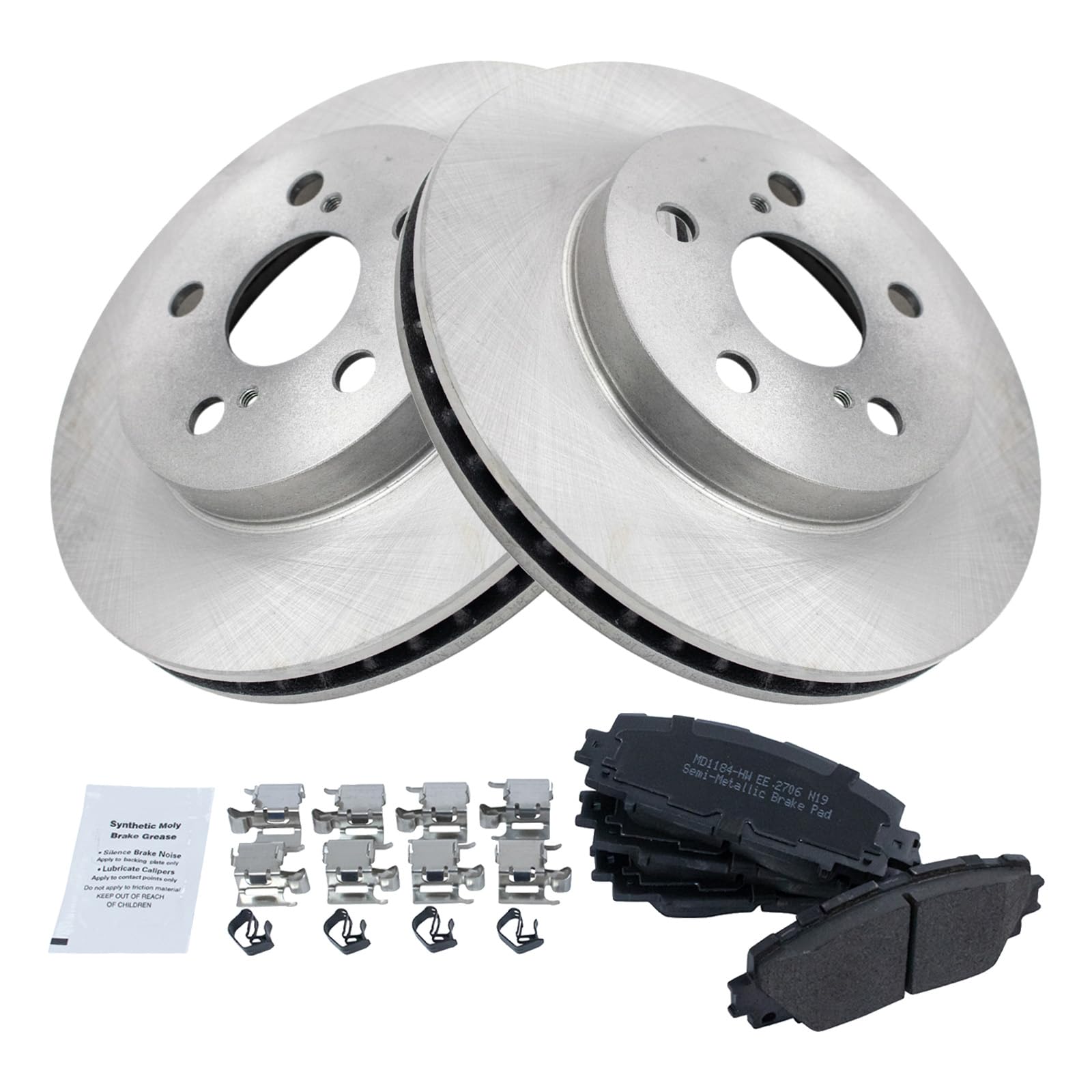 Foto 2 | Kit De Pastillas De Freno Y Rotor Trq Delantero Semimetálico Para Toyota - Venta Internacional.