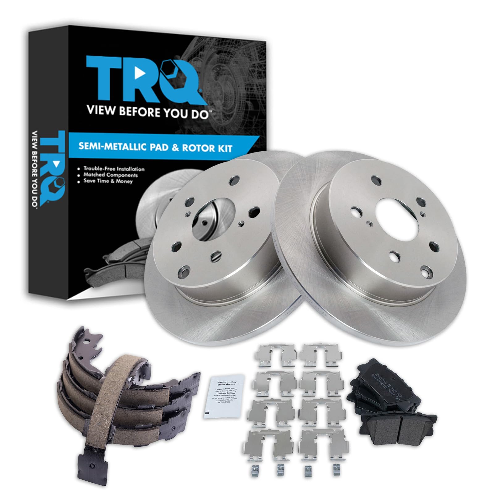 Foto 1 | Kit De Pastillas De Freno Y Rotor Trasero Trq Semimetálico Para Lexus Hs250h - Venta Internacional.