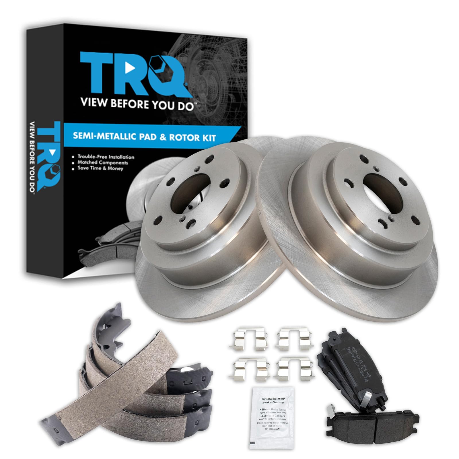 Kit De Pastillas De Freno Y Rotor Trq Trasero Para Subaru Impreza 93-99 - Venta Internacional. $3,141