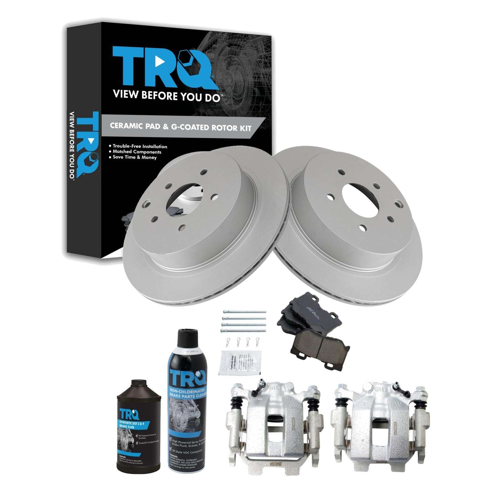 Foto 2 pulgar | Kit De Pastillas De Freno Y Rotor Trasero Trq Compatible Con Infiniti 2011-19 - Venta Internacional.