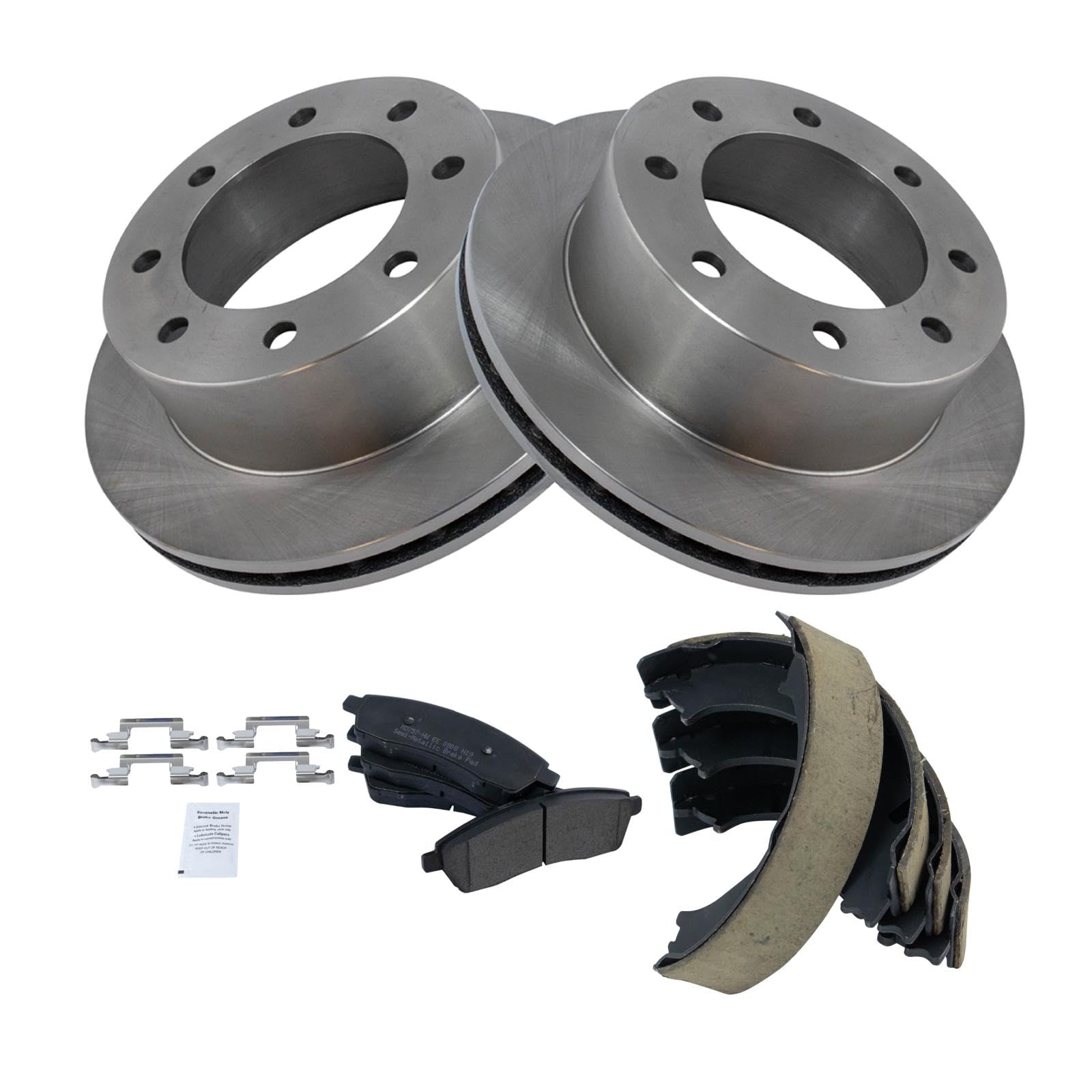 Foto 3 pulgar | Kit De Pastillas De Freno Y Rotor Trasero Trq Semimetálico Para Ford - Venta Internacional.