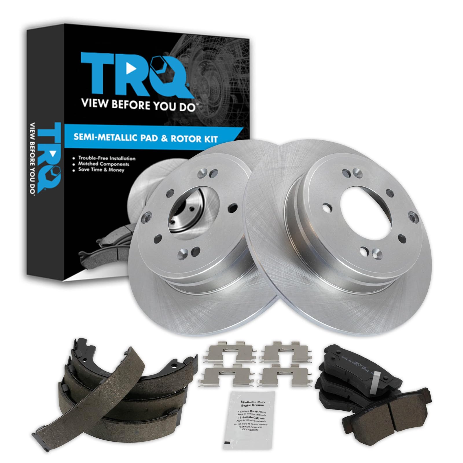 Foto 2 pulgar | Kit De Pastillas De Freno Y Rotor Trasero Trq Semimetálico Para Hyundai Azera - Venta Internacional.