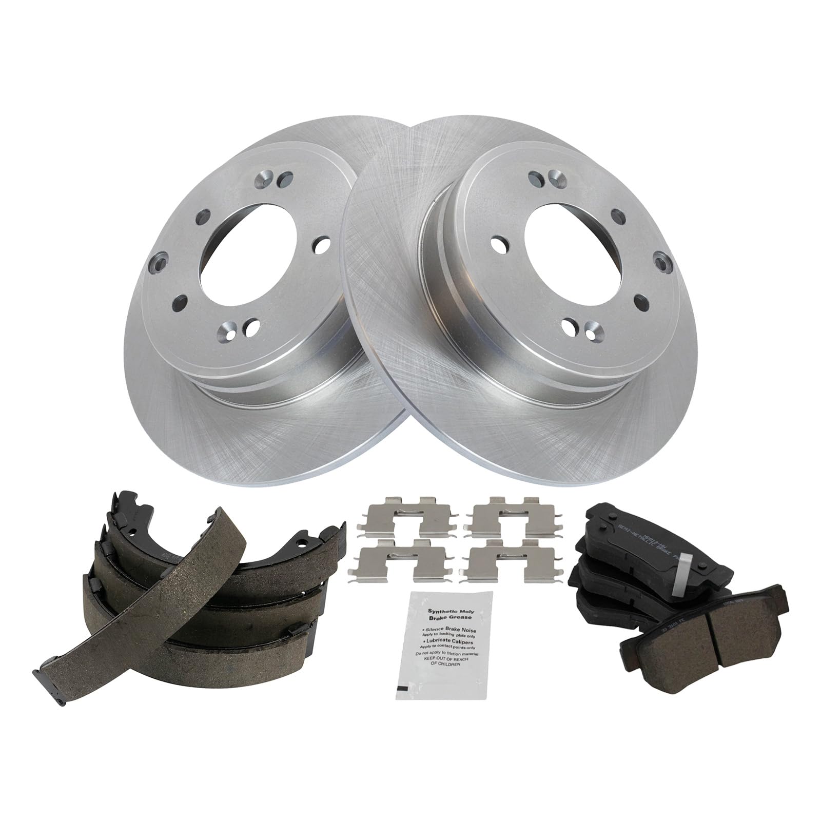 Foto 3 pulgar | Kit De Pastillas De Freno Y Rotor Trasero Trq Semimetálico Para Hyundai Azera - Venta Internacional.