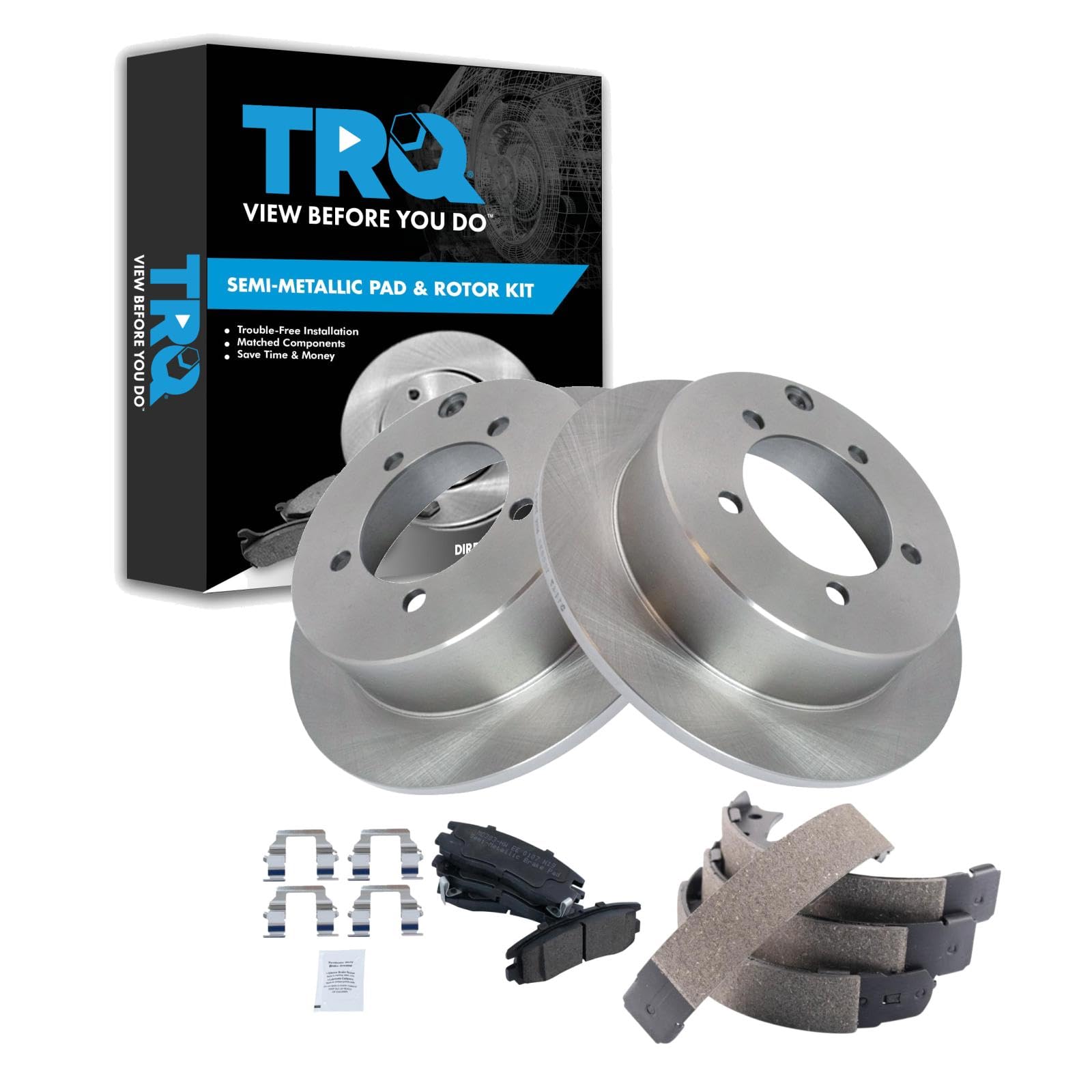 Foto 1 | Kit De Pastillas De Freno Y Rotor Trq Trasero Para Chrysler Dodge Mitsubishi - Venta Internacional.