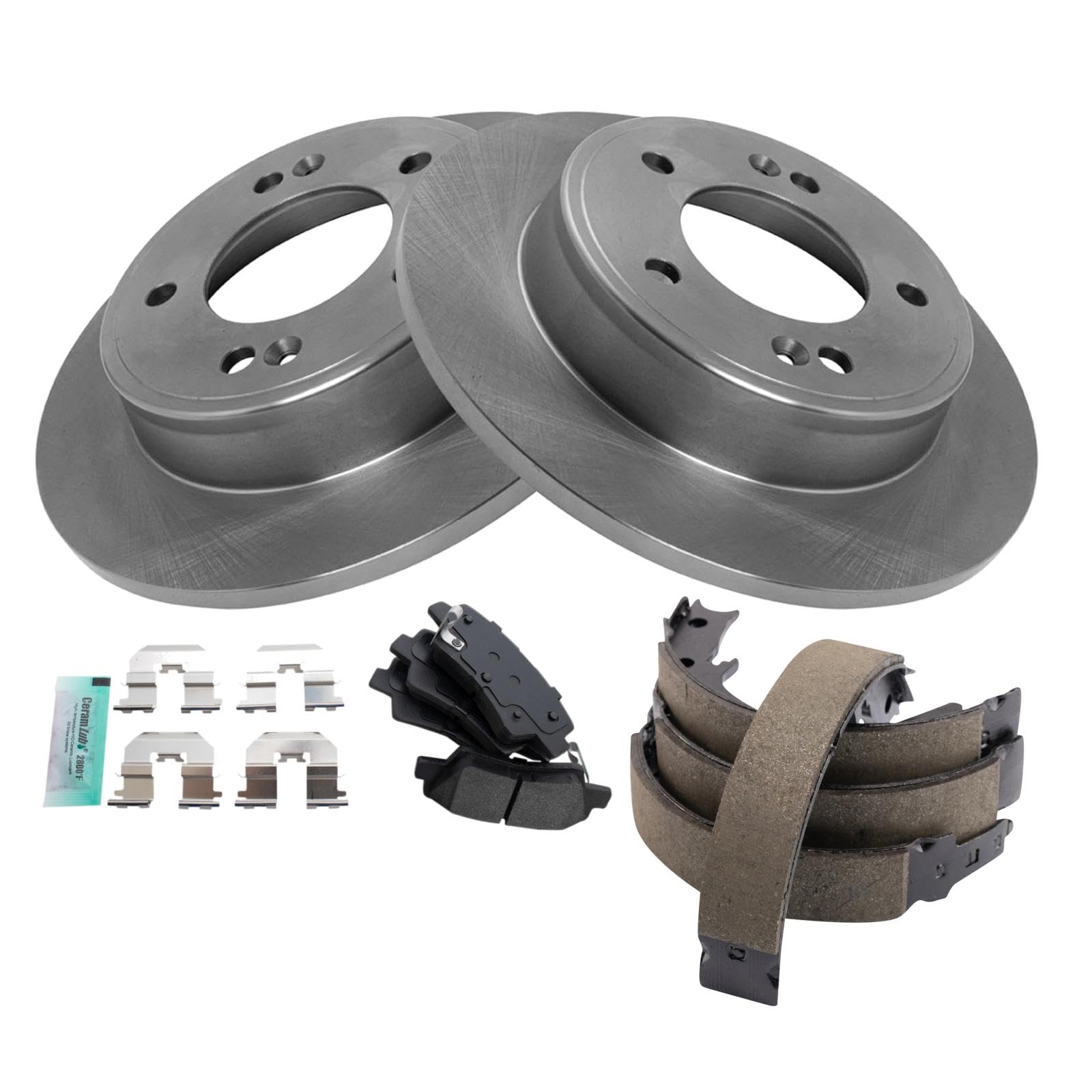 Foto 2 | Kit De Pastillas De Freno Y Rotor Trq Trasero Semimetálico Para Hyundai Veloster 2012-2013 Kia Forte 2014 - Ven