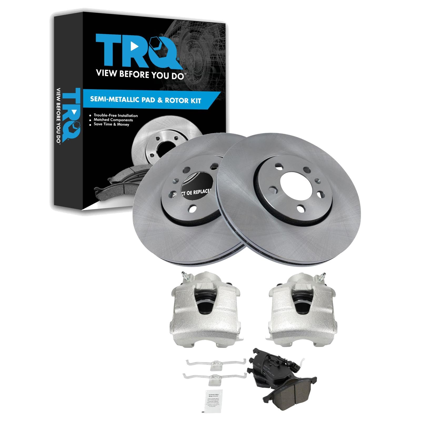 Foto 1 | Kit De Pastillas De Freno Y Rotor Trq Semimetálico Para Volkswagen Jetta - Venta Internacional.