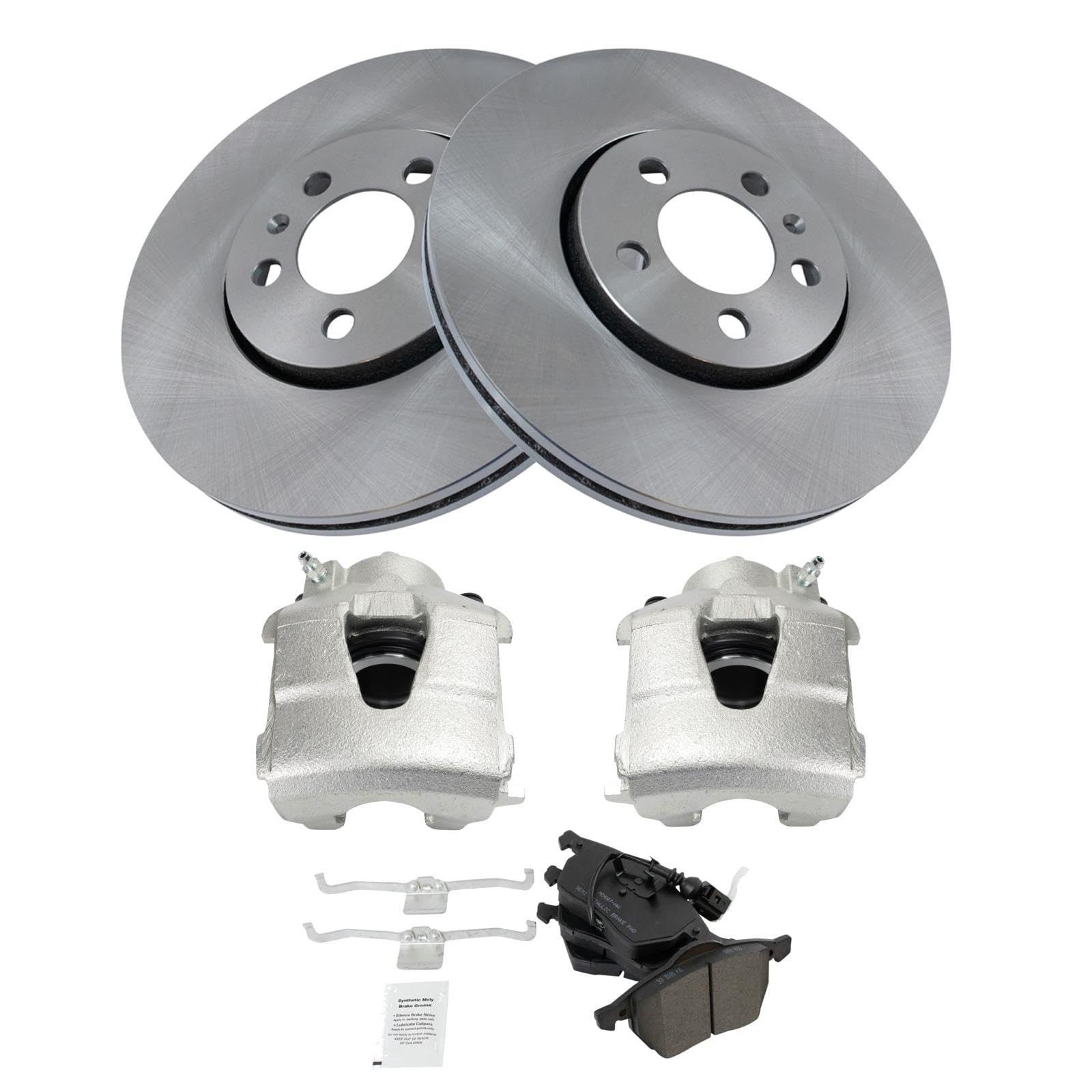 Foto 2 | Kit De Pastillas De Freno Y Rotor Trq Semimetálico Para Volkswagen Jetta - Venta Internacional.