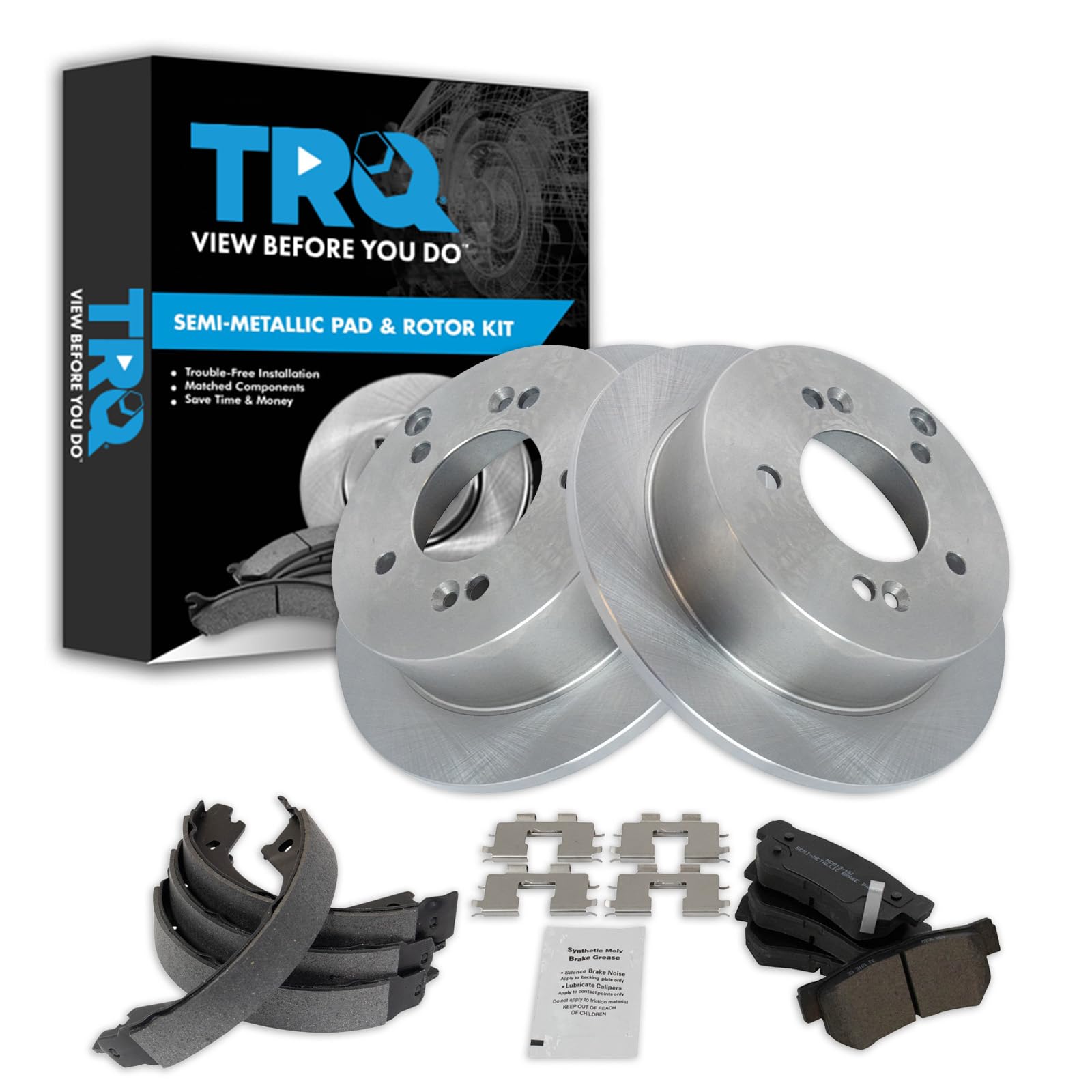 Foto 2 pulgar | Kit De Pastillas De Freno Y Rotor Trasero Trq Semimetálico Para Hyundai - Venta Internacional.