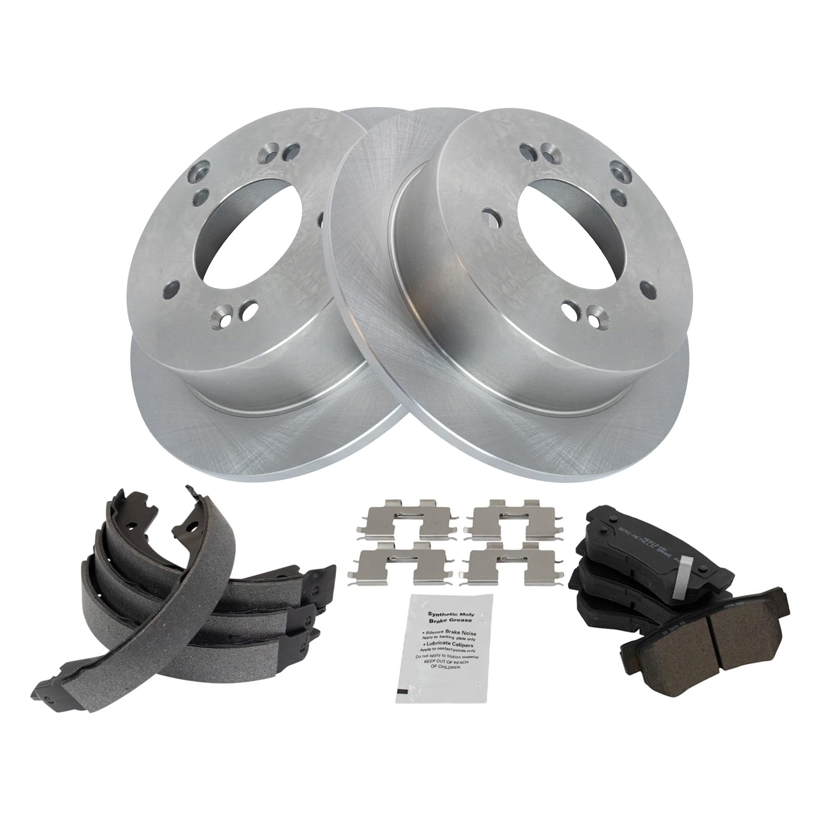 Foto 2 | Kit De Pastillas De Freno Y Rotor Trasero Trq Semimetálico Para Hyundai - Venta Internacional.