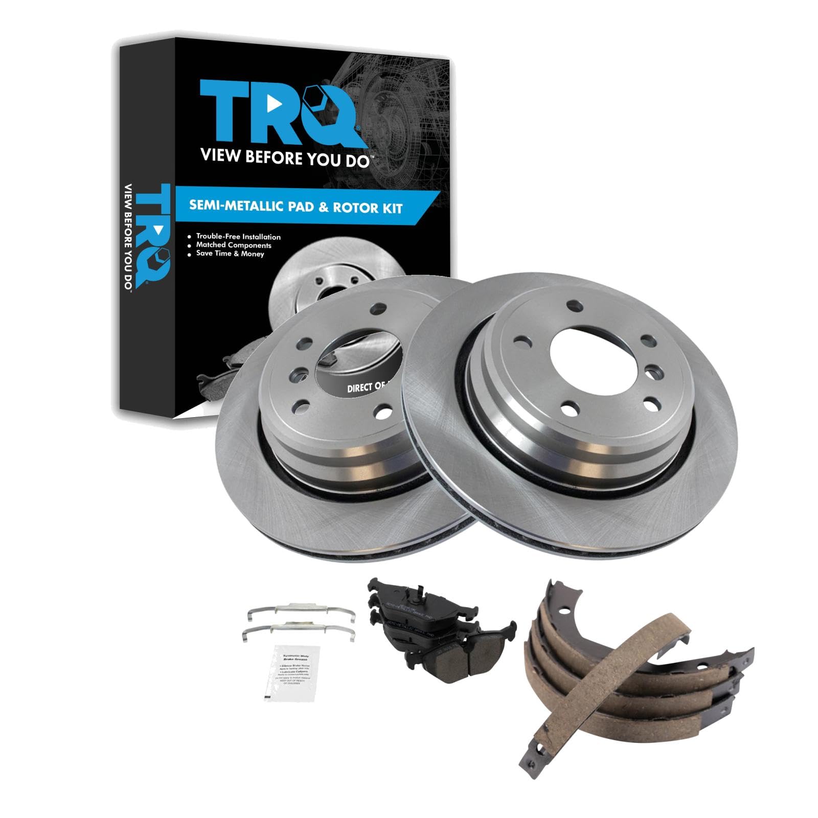 Foto 2 pulgar | Kit De Pastillas De Freno Y Rotor Trq Trasero Semimetálico Para Bmw 525i 528i - Venta Internacional.