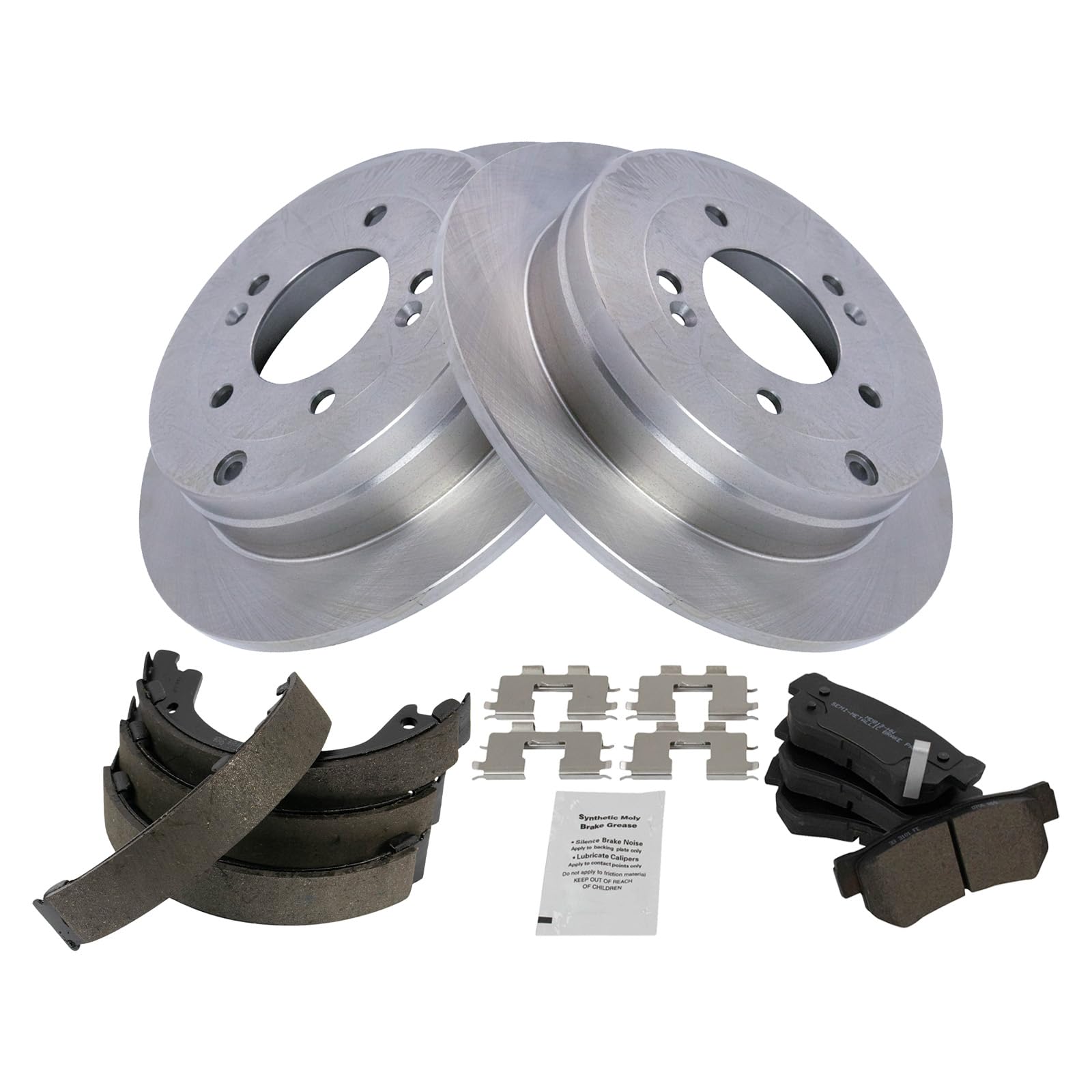 Foto 2 | Kit De Pastillas De Freno Y Rotor Trasero Trq Semimetálico Para Hyundai Azera - Venta Internacional.