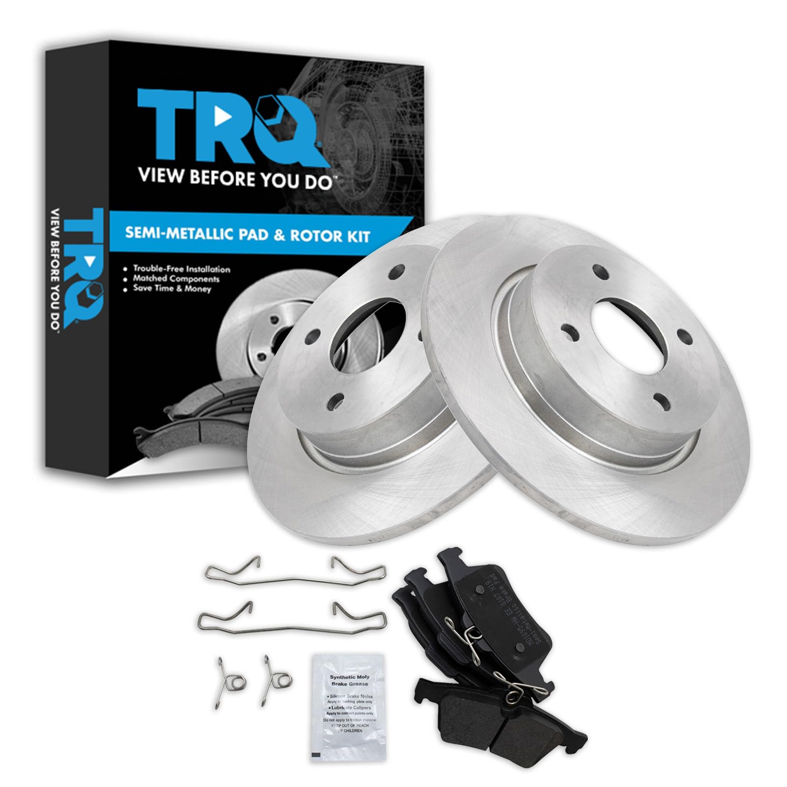 Foto 2 pulgar | Kit De Pastillas De Freno Y Rotor Trq Trasero Semimetálico Para Ford Ecosport - Venta Internacional.