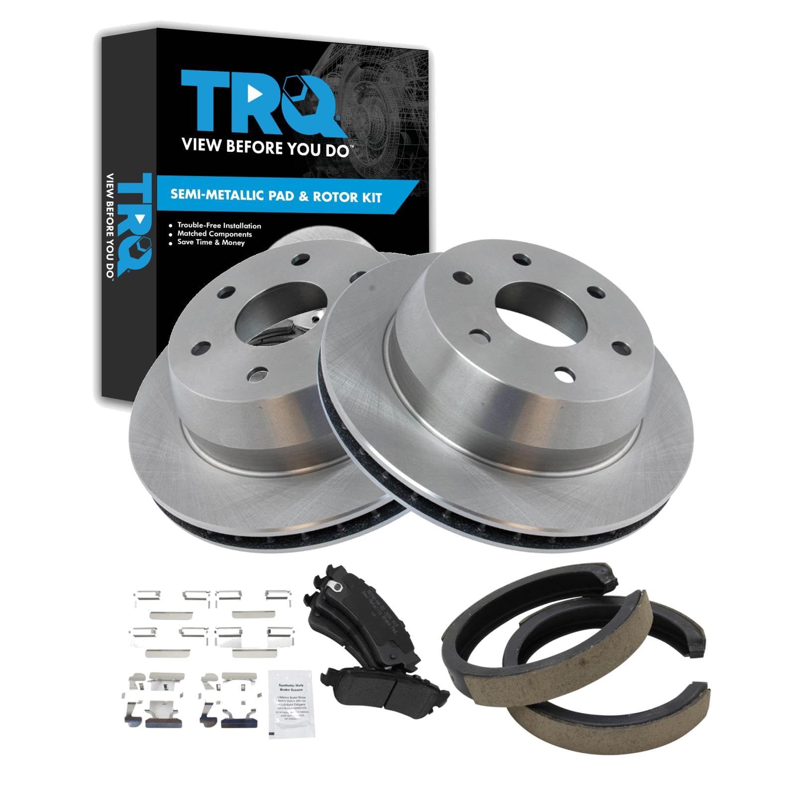 Foto 2 pulgar | Kit De Pastillas De Freno Y Rotor Trasero Trq Para Cadillac Y Chevrolet 2002 - Venta Internacional.