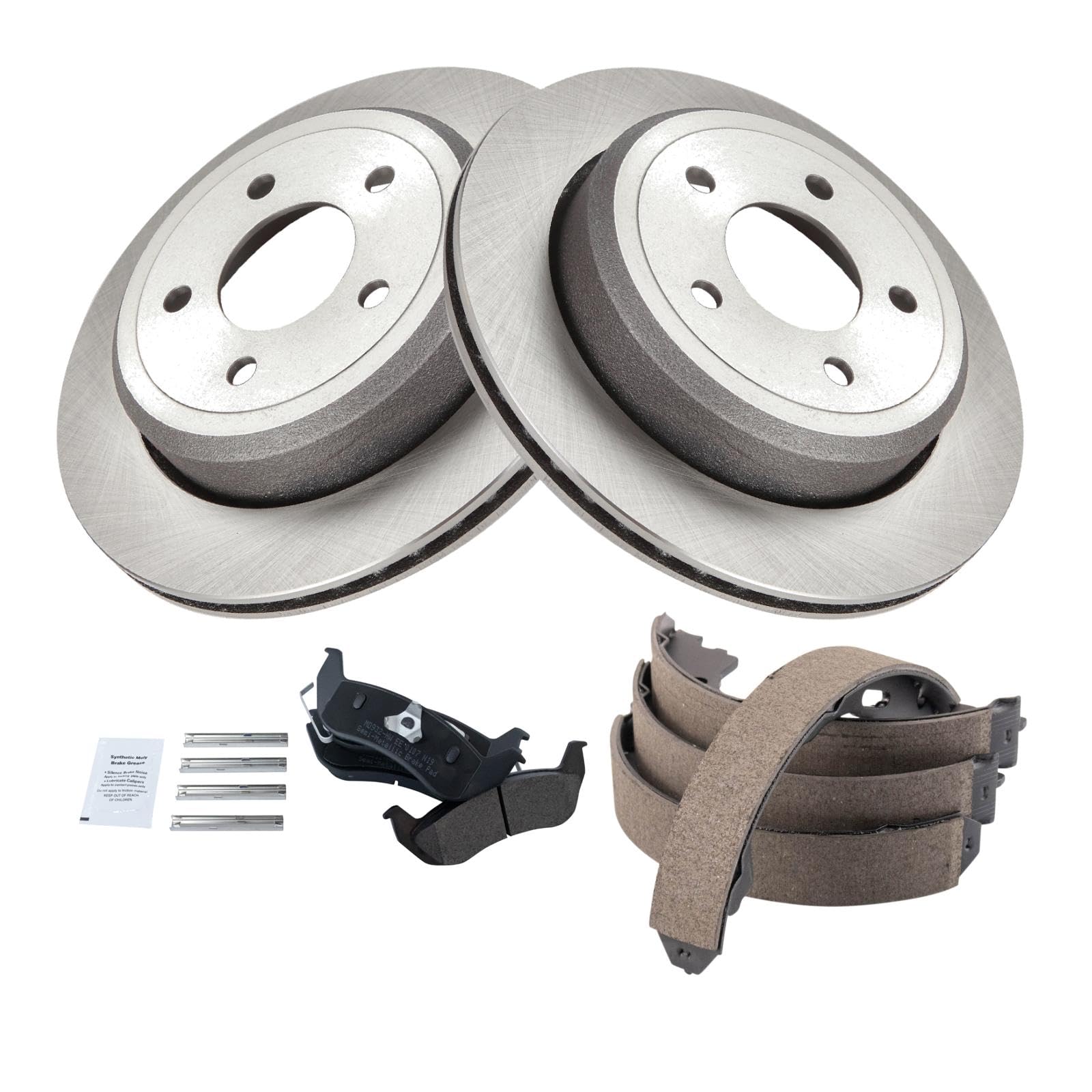 Foto 3 pulgar | Kit De Pastillas De Freno Y Rotor Trasero Trq Semimetálico Para Ford - Venta Internacional.