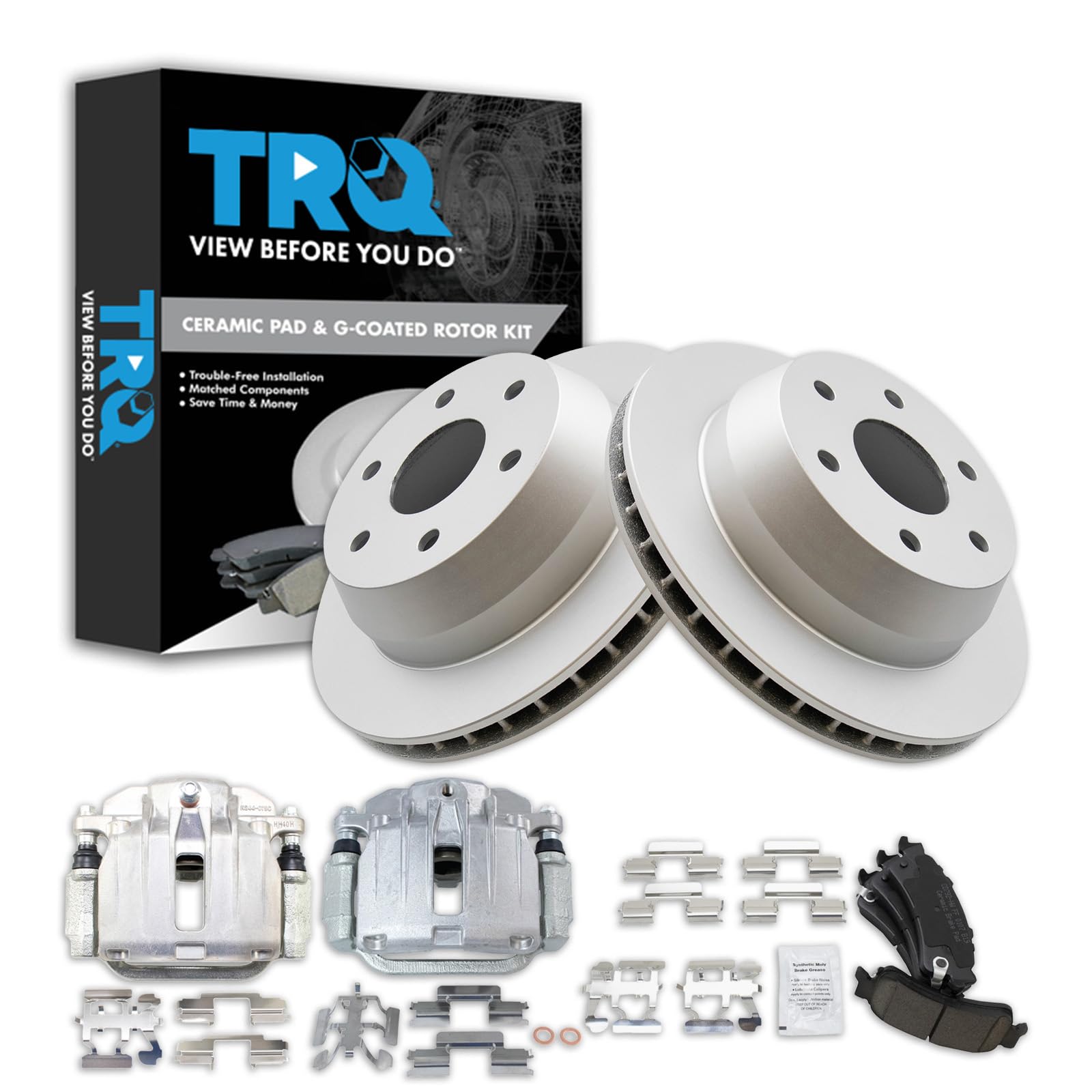 Foto 2 pulgar | Kit De Pastillas De Freno Y Rotor Trq Para La Silverado Trasera Con Revestimiento En G De Cerámica - Venta Internacion