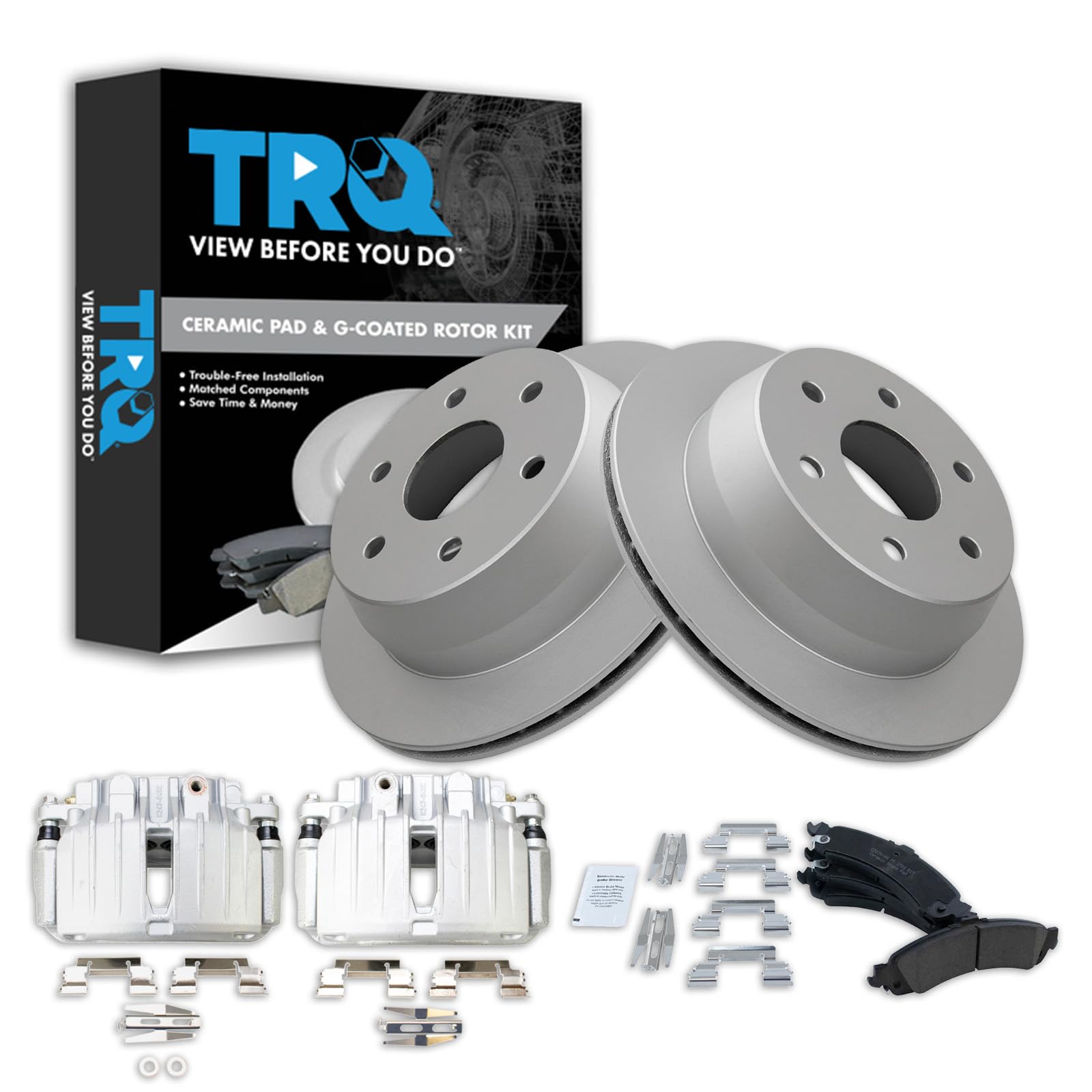 Foto 2 pulgar | Kit De Pastillas De Freno Y Rotor Trasero Trq Para Chevrolet 2000-2002 Gmc 2002 - Venta Internacional.