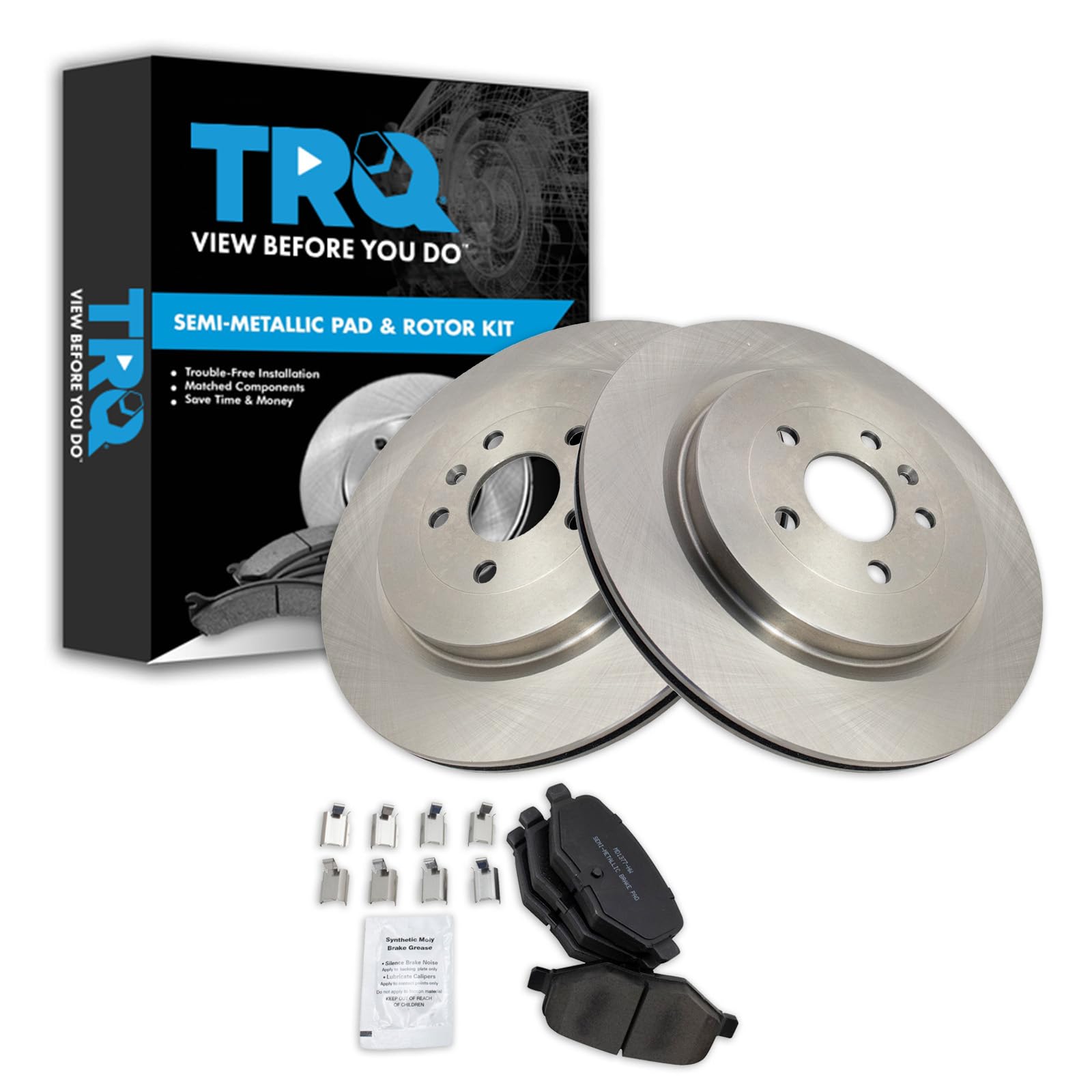 Foto 1 | Kit De Pastillas De Freno Y Rotor Trasero Trq Semimetálico Para Ford - Venta Internacional.