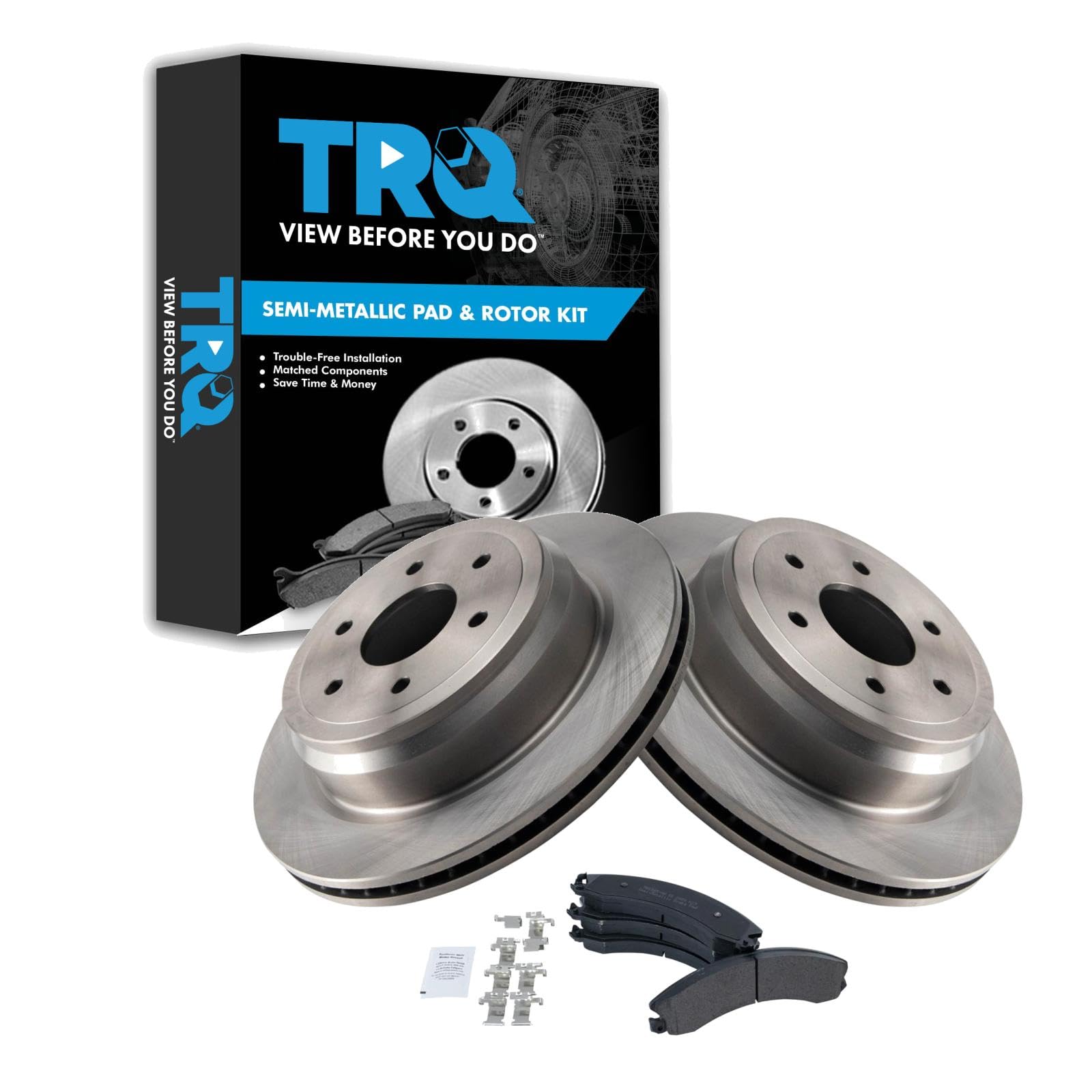Foto 2 pulgar | Kit De Pastillas De Freno Y Rotor Trq Trasero Semimetálico Para Nissan Titan Xd - Venta Internacional.