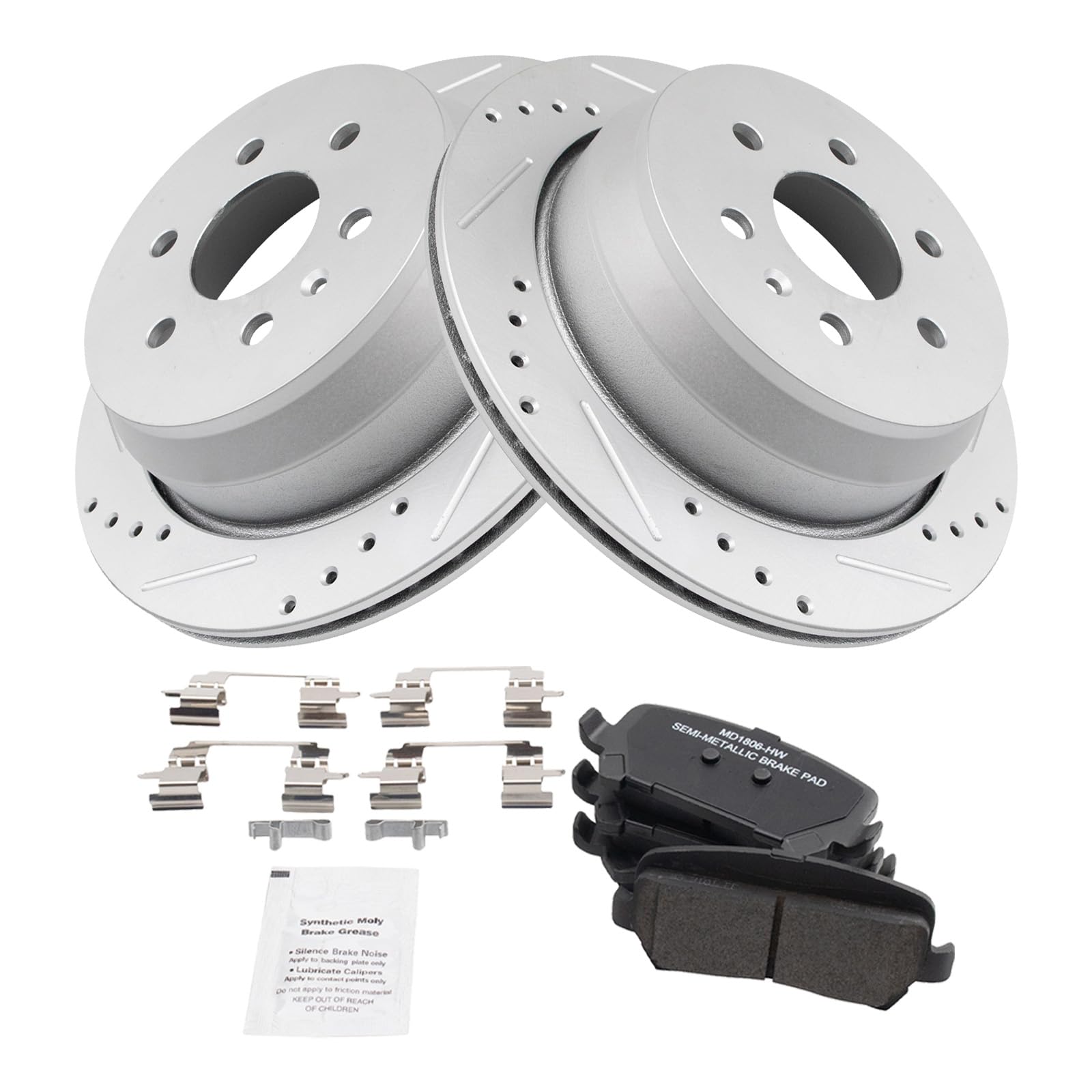 Foto 2 | Kit De Pastillas De Freno Y Rotor Trq Rear Performance Para Chevrolet - Venta Internacional.