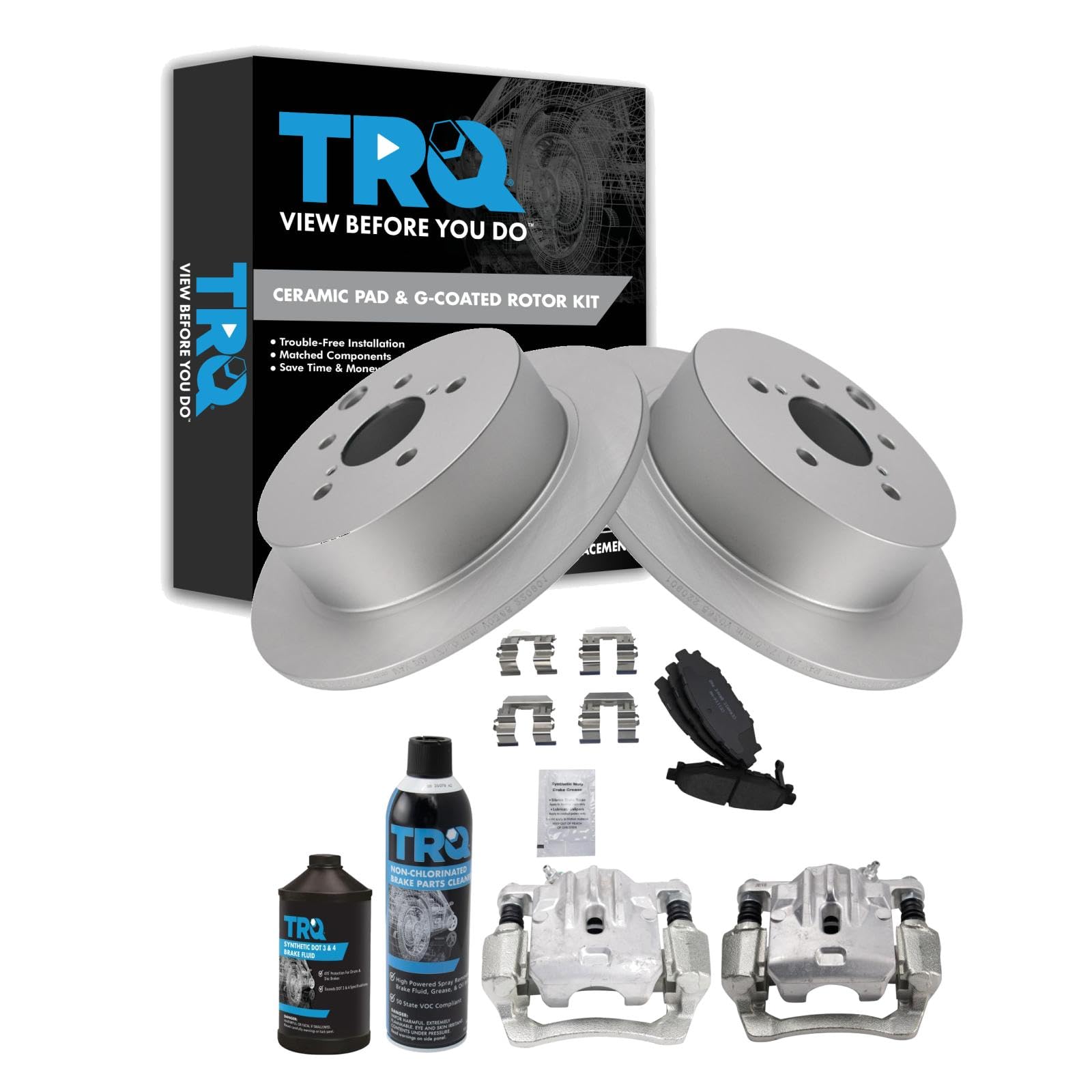 Foto 2 pulgar | Kit De Pastillas De Freno Y Rotor Trasero Trq Compatible Con Subaru 2012-2019 - Venta Internacional.
