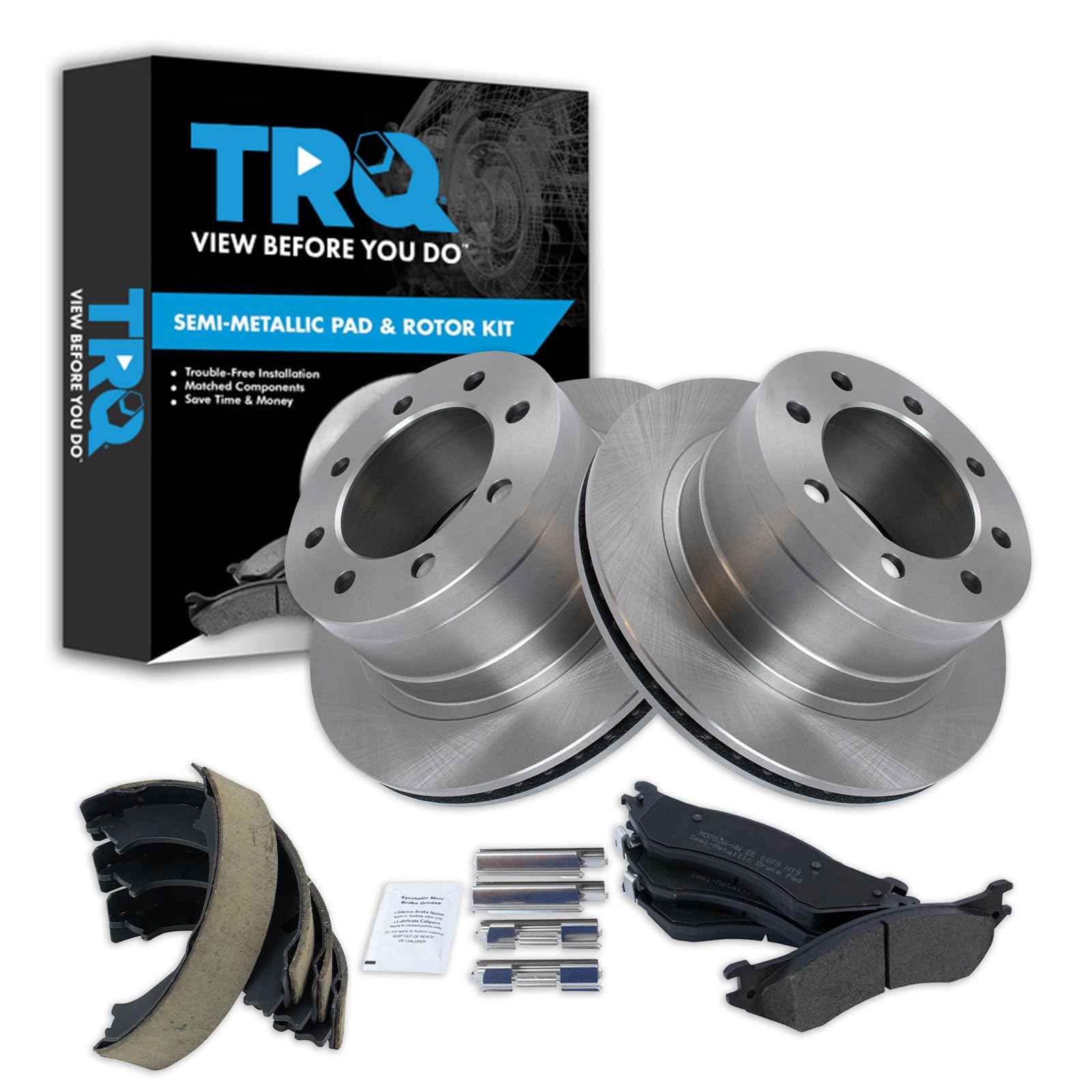 Foto 2 pulgar | Kit De Pastillas De Freno Y Rotor Para Dodge Ram Trasero Semimetálico Trq - Venta Internacional.