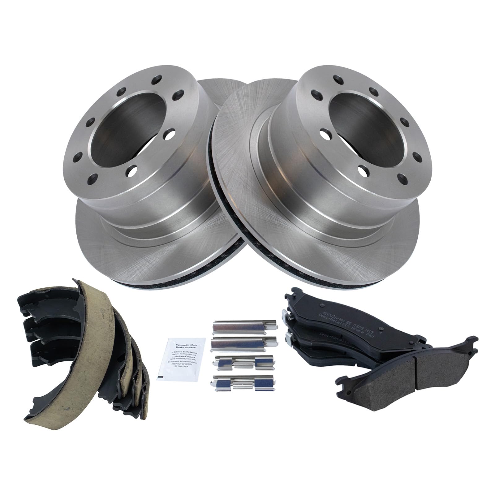 Foto 3 pulgar | Kit De Pastillas De Freno Y Rotor Para Dodge Ram Trasero Semimetálico Trq - Venta Internacional.