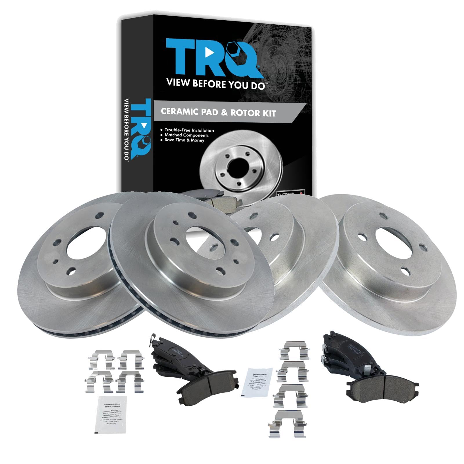 Foto 2 pulgar | Kit De Pastillas De Freno Y Rotor Trq Ceramic Para Saturn Sc/sl/sw 91-98 - Venta Internacional.