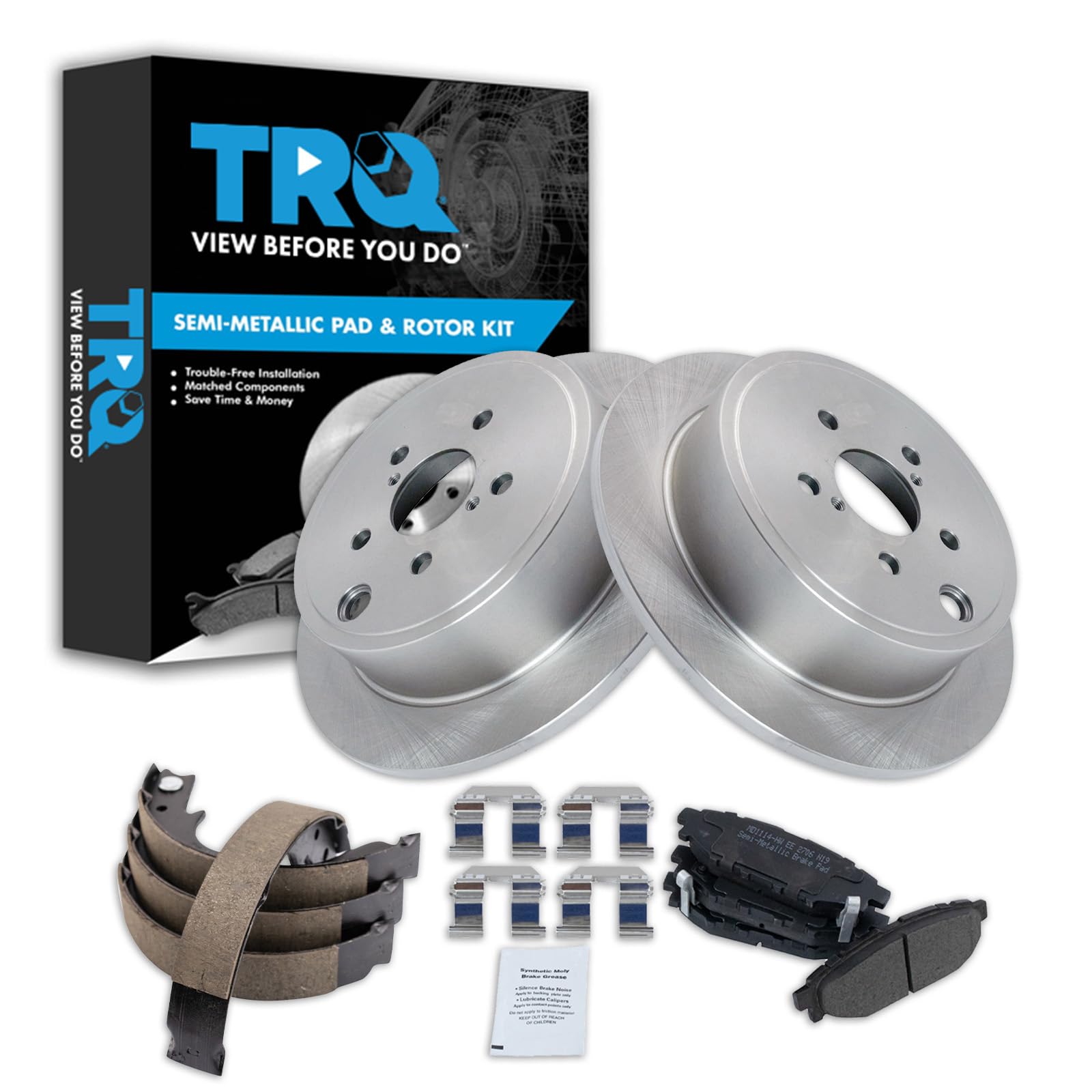 Foto 2 pulgar | Kit De Pastillas De Freno Y Rotor Trasero Trq Semimetálico Para Subaru - Venta Internacional.