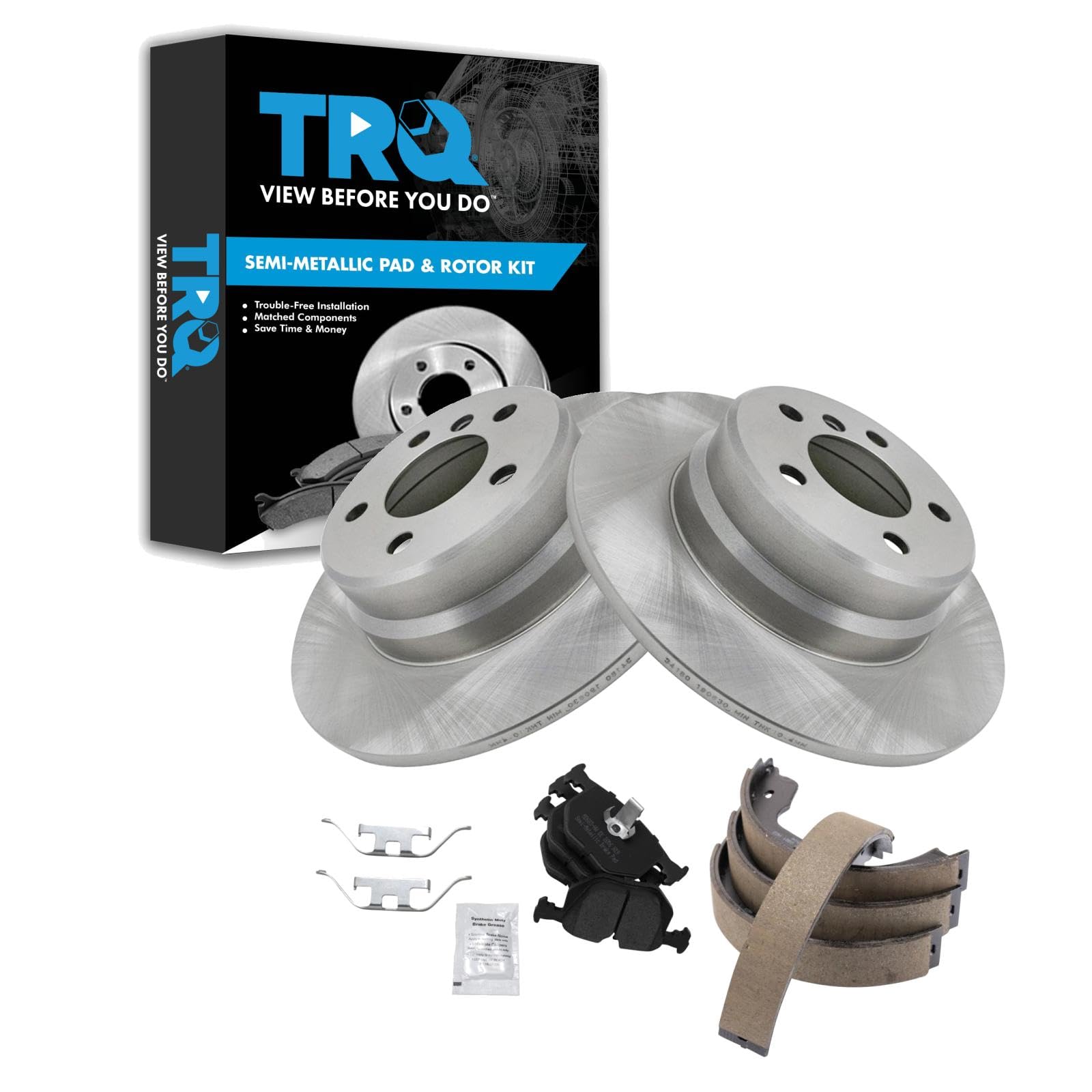 Foto 1 | Kit De Pastillas De Freno Y Rotor Trq Trasero Semimetálico Para Bmw X5 2000-2006 - Venta Internacional.
