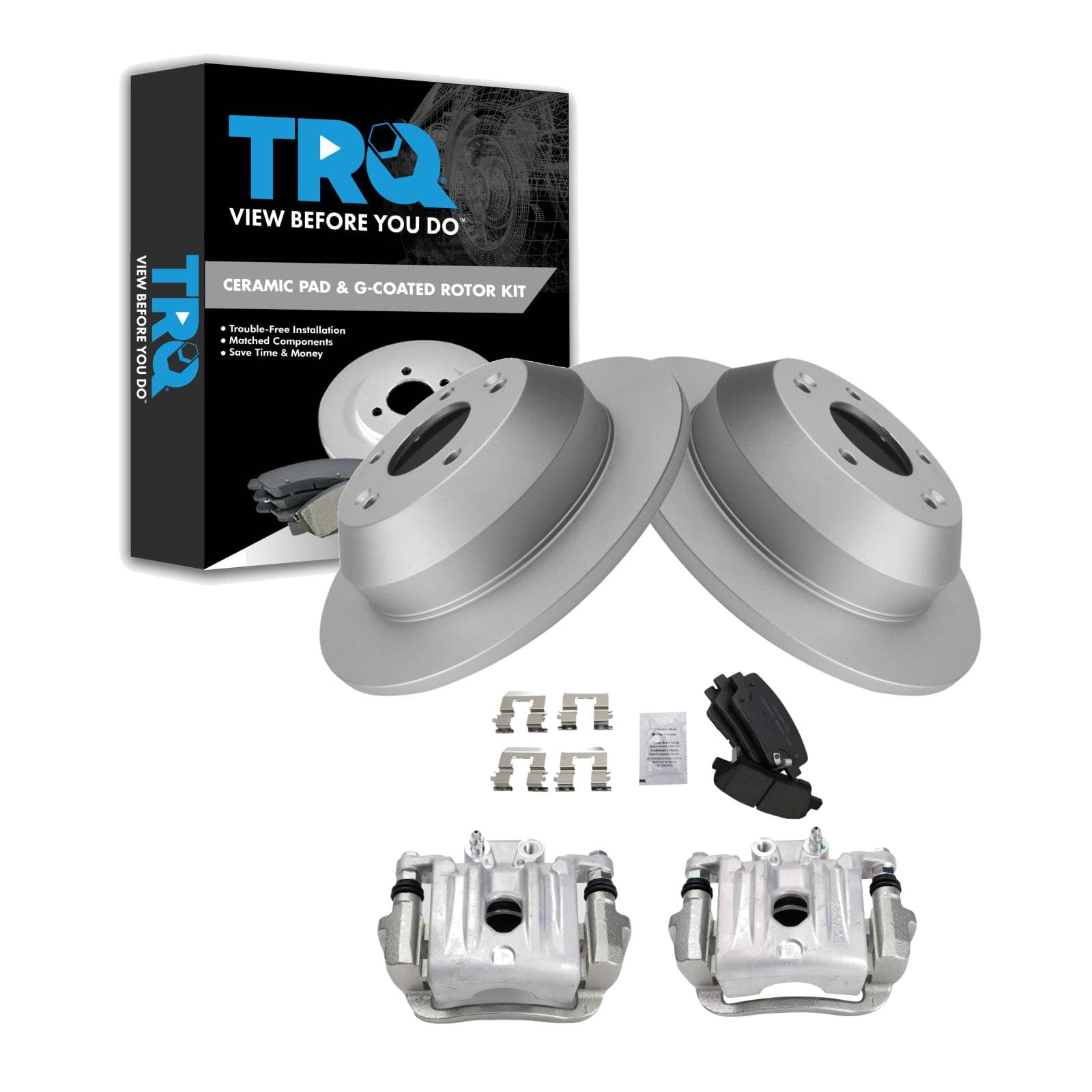 Foto 1 | Kit De Pastillas De Freno Y Rotor Trasero Trq Compatible Con Kia 2014 - Venta Internacional.