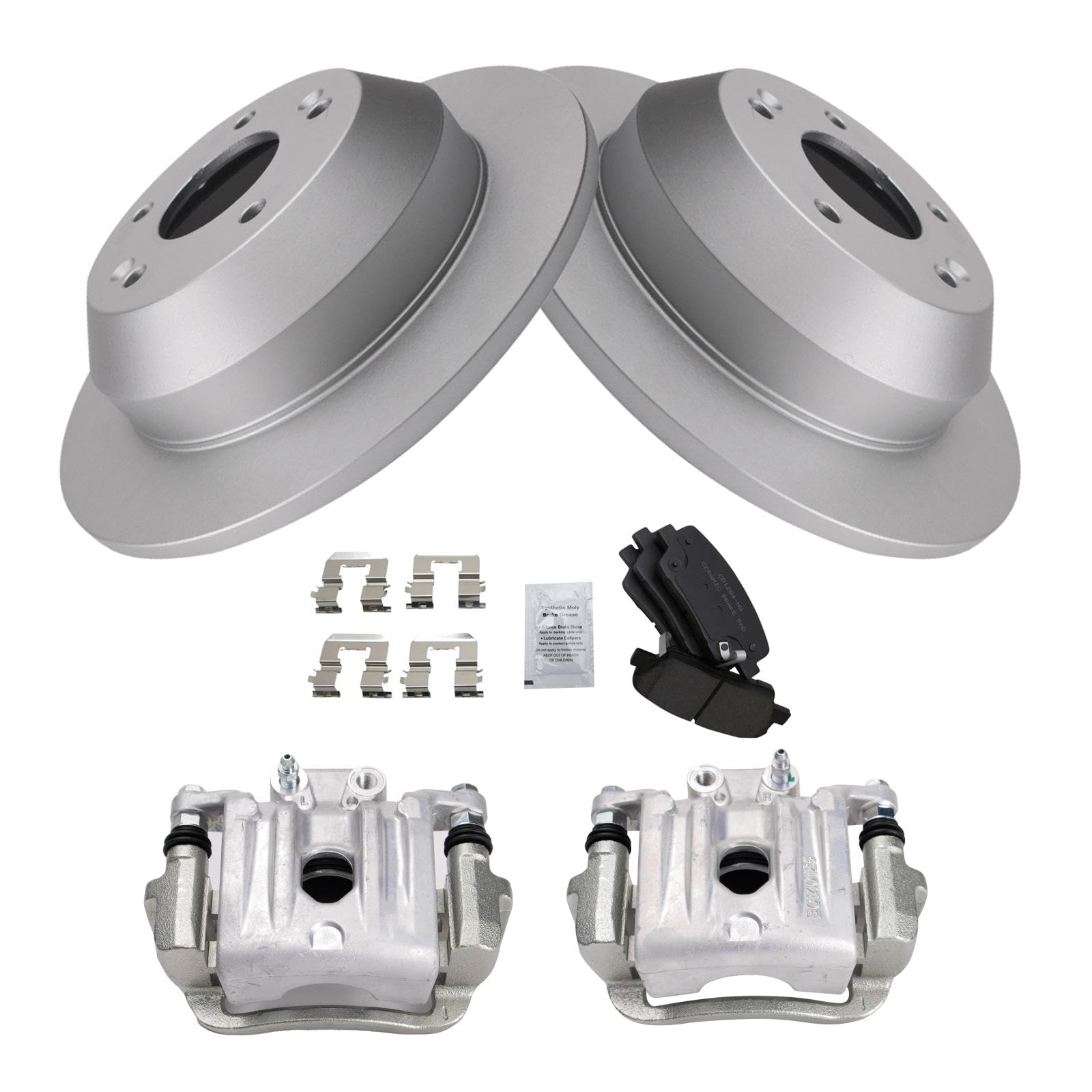 Foto 2 | Kit De Pastillas De Freno Y Rotor Trasero Trq Compatible Con Kia 2014 - Venta Internacional.