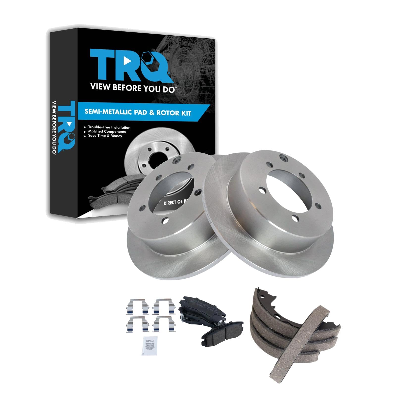 Foto 1 | Kit De Pastillas De Freno Y Rotor Trq Trasero Semimetálico Para Dodge Stratus - Venta Internacional.