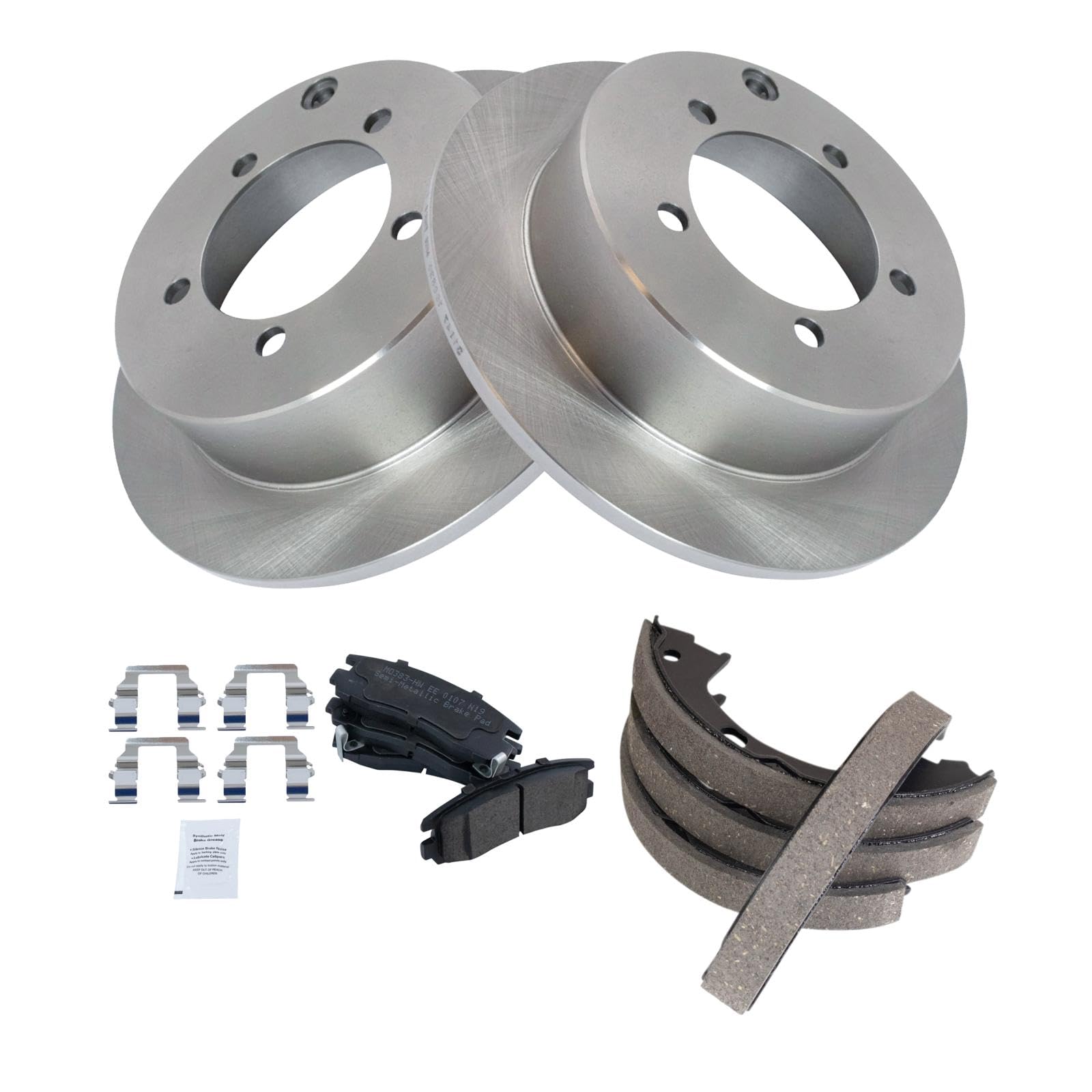 Foto 3 pulgar | Kit De Pastillas De Freno Y Rotor Trq Trasero Semimetálico Para Dodge Stratus - Venta Internacional.