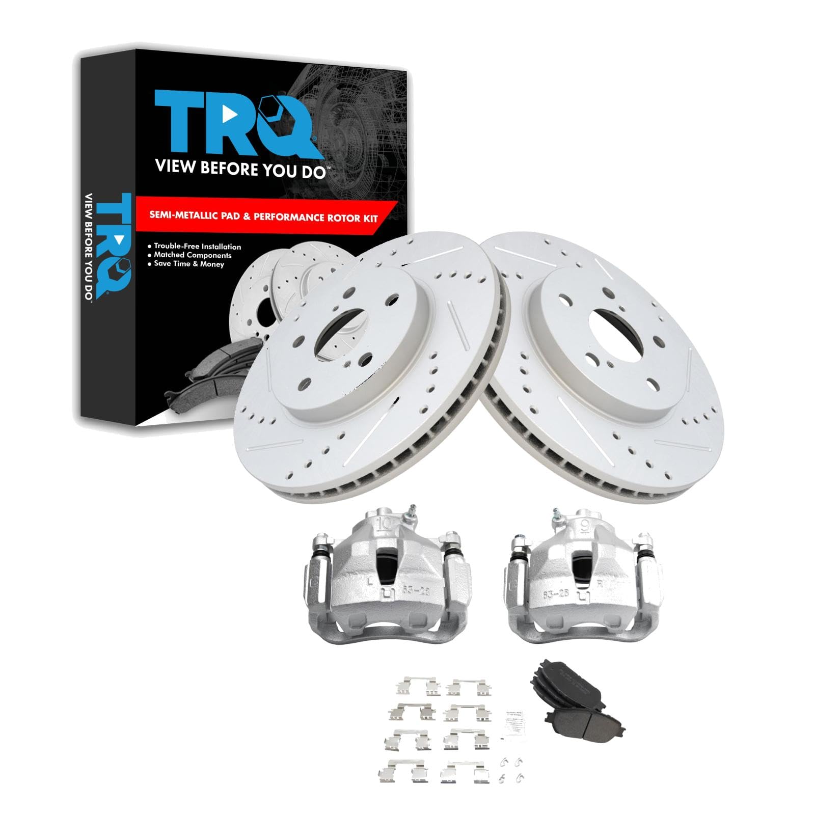 Kit De Pastillas Y Rotor De Freno Trq Front Compatible Con Toyota - Venta Internacional. $11,742