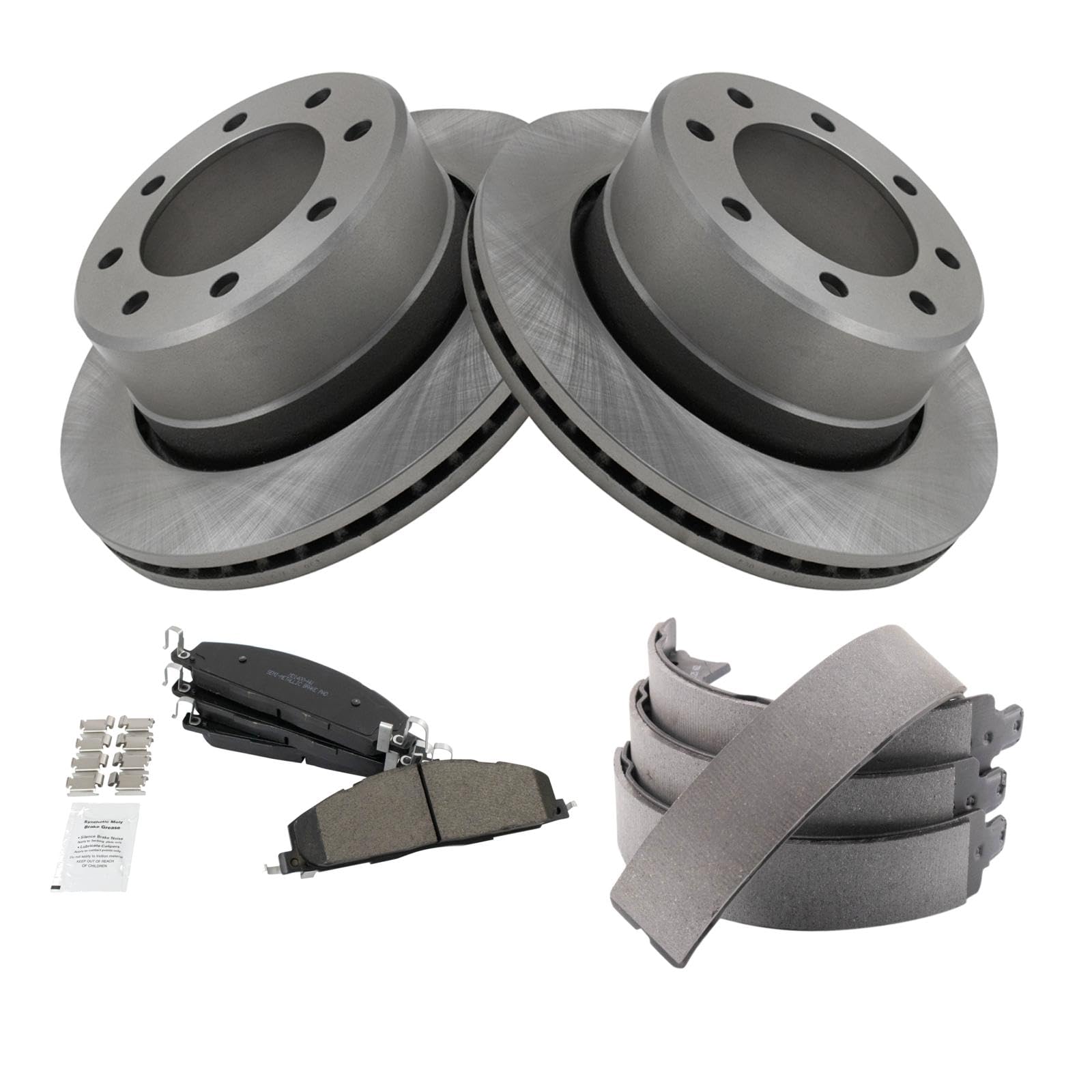 Foto 3 pulgar | Kit De Pastillas De Freno Y Rotor Para Dodge Ram Trasero Semimetálico Trq - Venta Internacional.