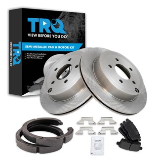 Foto 1 | Kit De Pastillas De Freno Y Rotor Trasero Trq Semimetálico Para Ford Edge - Venta Internacional.