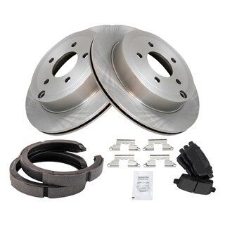 Foto 2 | Kit De Pastillas De Freno Y Rotor Trasero Trq Semimetálico Para Ford Edge - Venta Internacional.