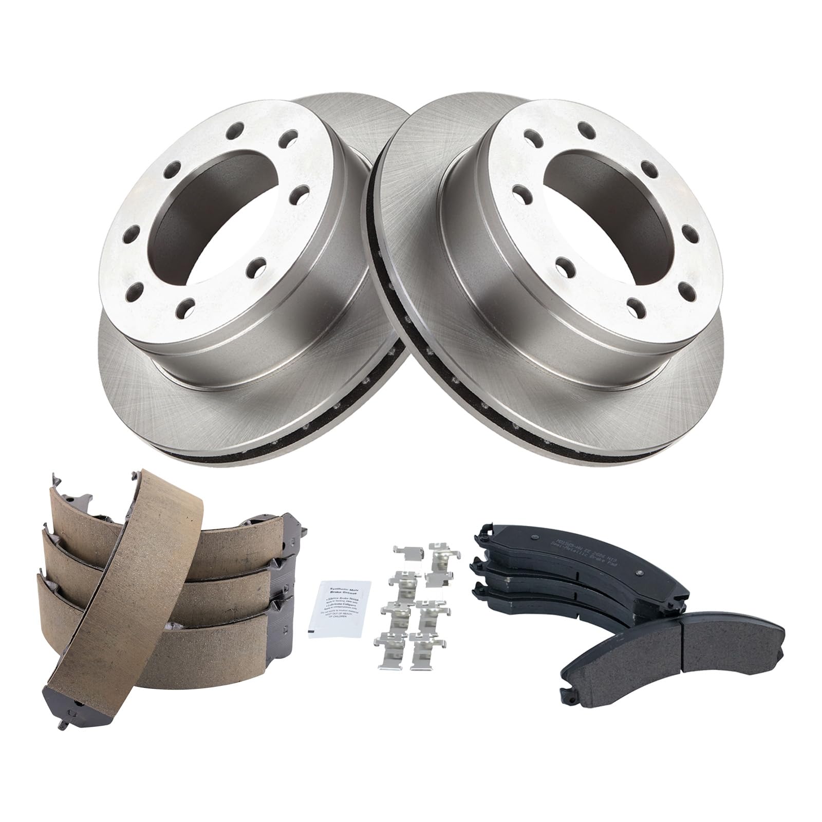 Foto 3 pulgar | Kit De Pastillas De Freno Y Rotor Trq Trasero Semimetálico Para Chevrolet - Venta Internacional.