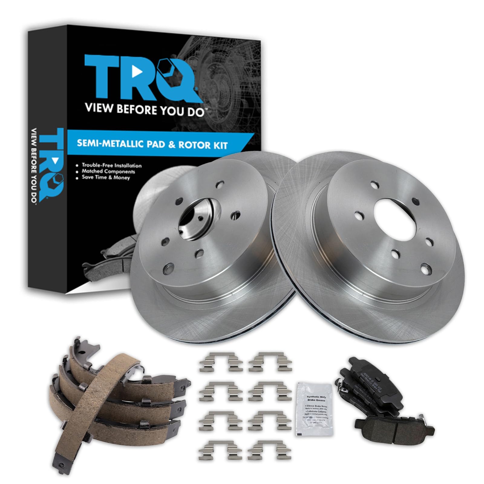 Foto 1 | Kit De Pastillas De Freno Y Rotor Trasero Trq Semimetálico Para Infiniti - Venta Internacional.