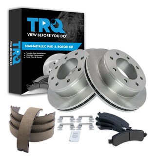 Foto 1 | Kit De Pastillas De Freno Y Rotor Trq Trasero Semimetálico Para Chevrolet - Venta Internacional.