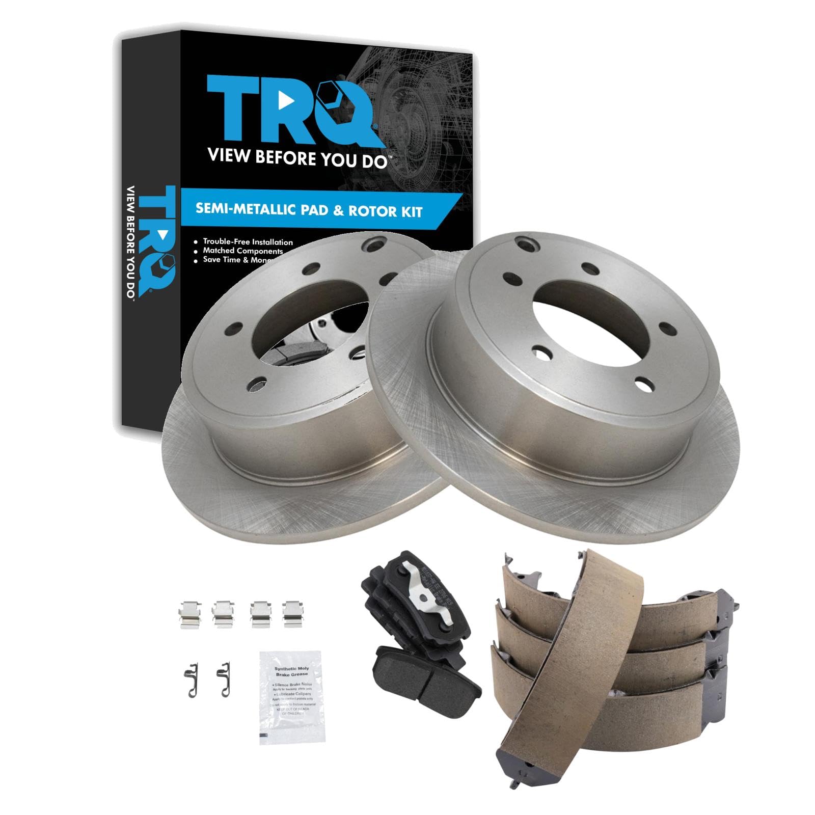 Foto 2 pulgar | Kit De Pastillas De Freno Y Rotor Trq Trasero Semimetálico Para Dodge Avenger - Venta Internacional.