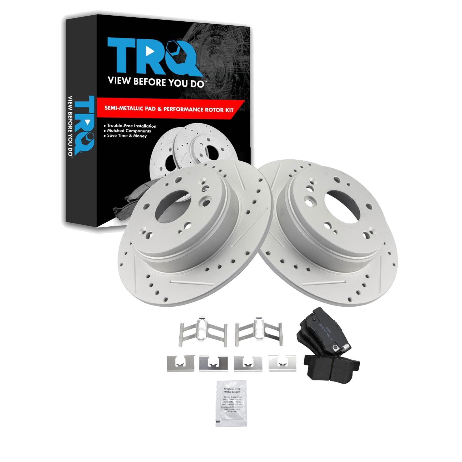 Foto 2 pulgar | Kit De Pastillas De Freno Y Rotor Trq Compatible Con Honda Cr-v 2002-2004 - Venta Internacional.
