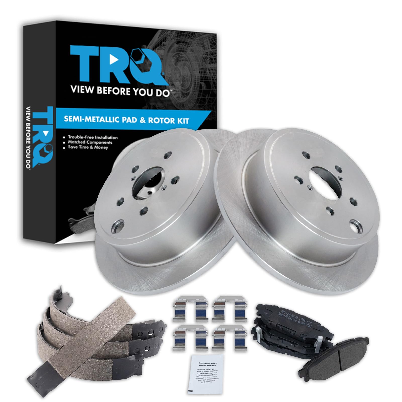 Foto 2 pulgar | Kit De Pastillas De Freno Y Rotor Trasero Trq Semimetálico Para Subaru - Venta Internacional.