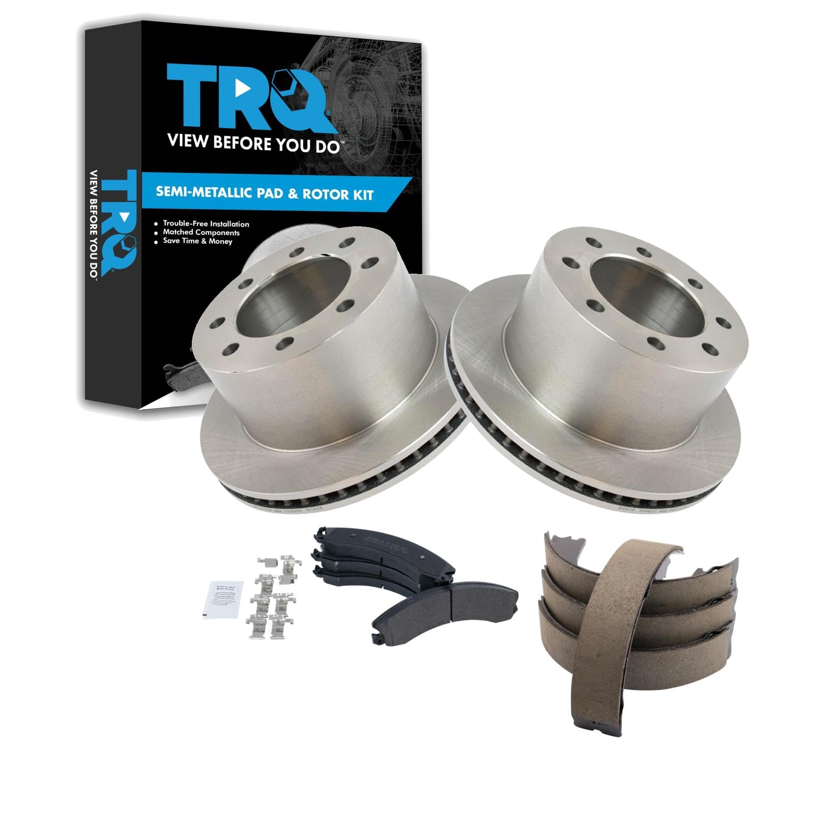 Foto 1 | Kit De Pastillas De Freno Y Rotor Trq Semimetálico Para Chevrolet 2009 - Venta Internacional.