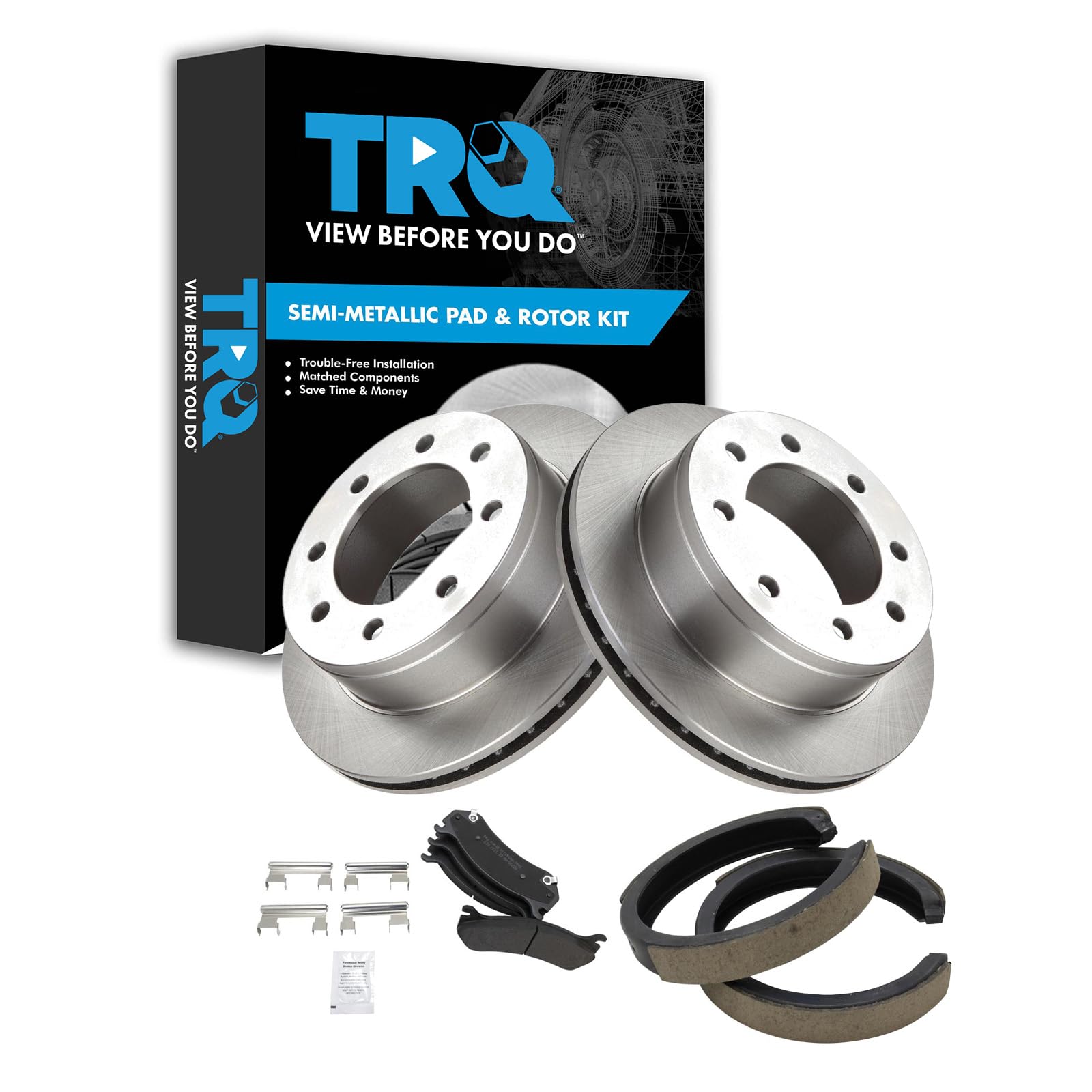 Foto 2 pulgar | Kit De Pastillas De Freno Y Rotor Trq Trasero Para Chevrolet 2003-2005 - Venta Internacional.