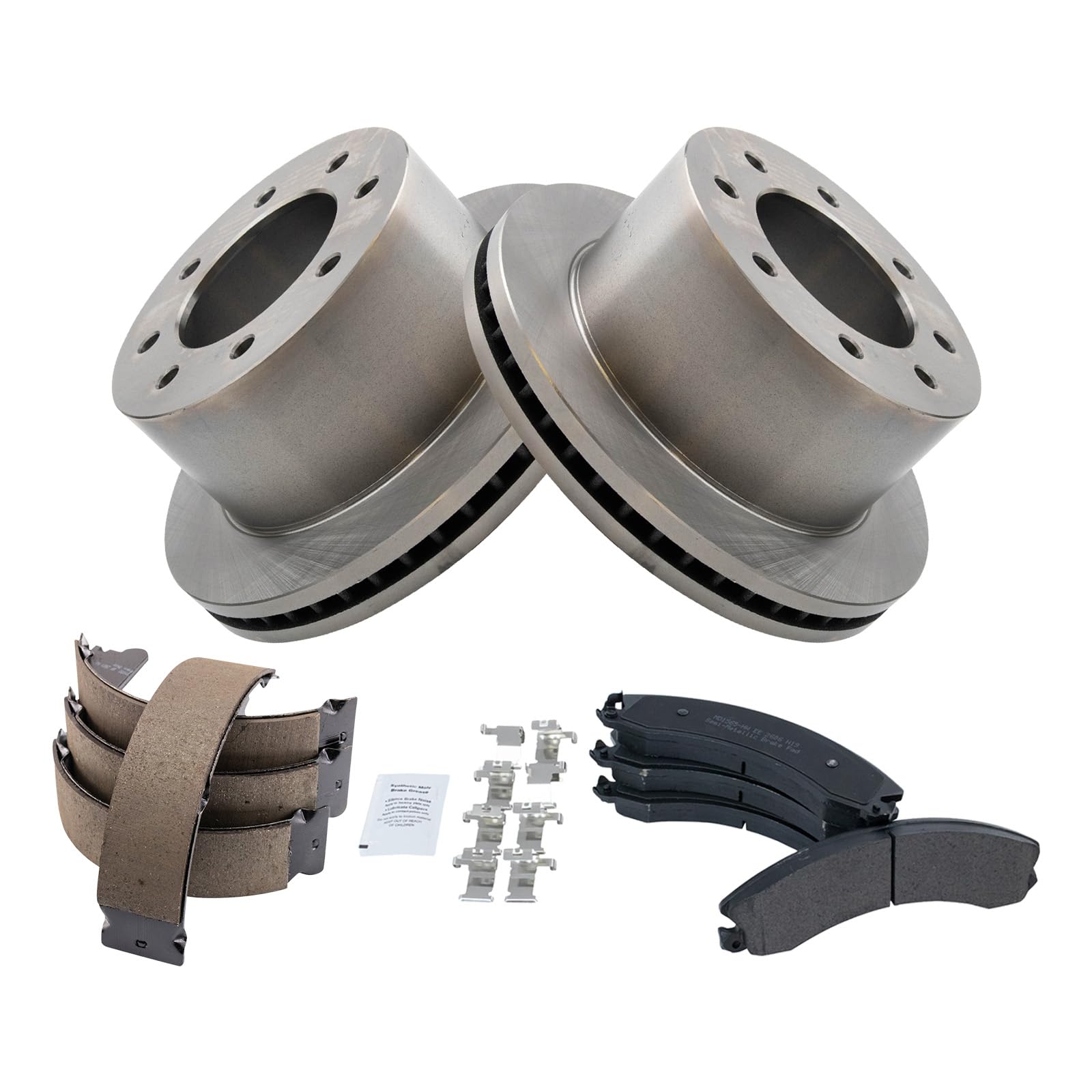 Foto 2 | Kit De Pastillas De Freno Y Rotor Trasero Trq Para Silverado 3500  Semimetálico - Venta Internacional.